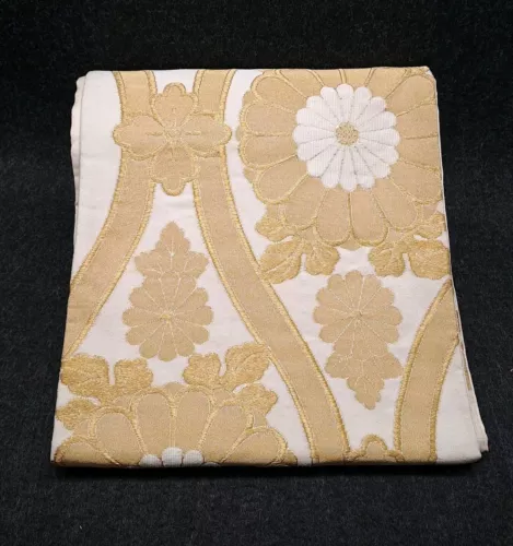 Original Japanese Kimono Obi Silk Belt Fukuro Hanhaba Maru