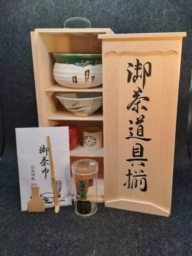 Japanese Tea Ceremony Set Boxed Chado Set in Chabako