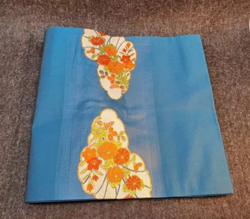 Original Japanese Kimono Obi Silk Belt Fukuro Hanhaba Maru