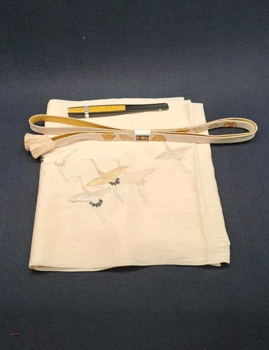 Obijime and Obiage, sensu set new original for kimono belt accessories for Obi
