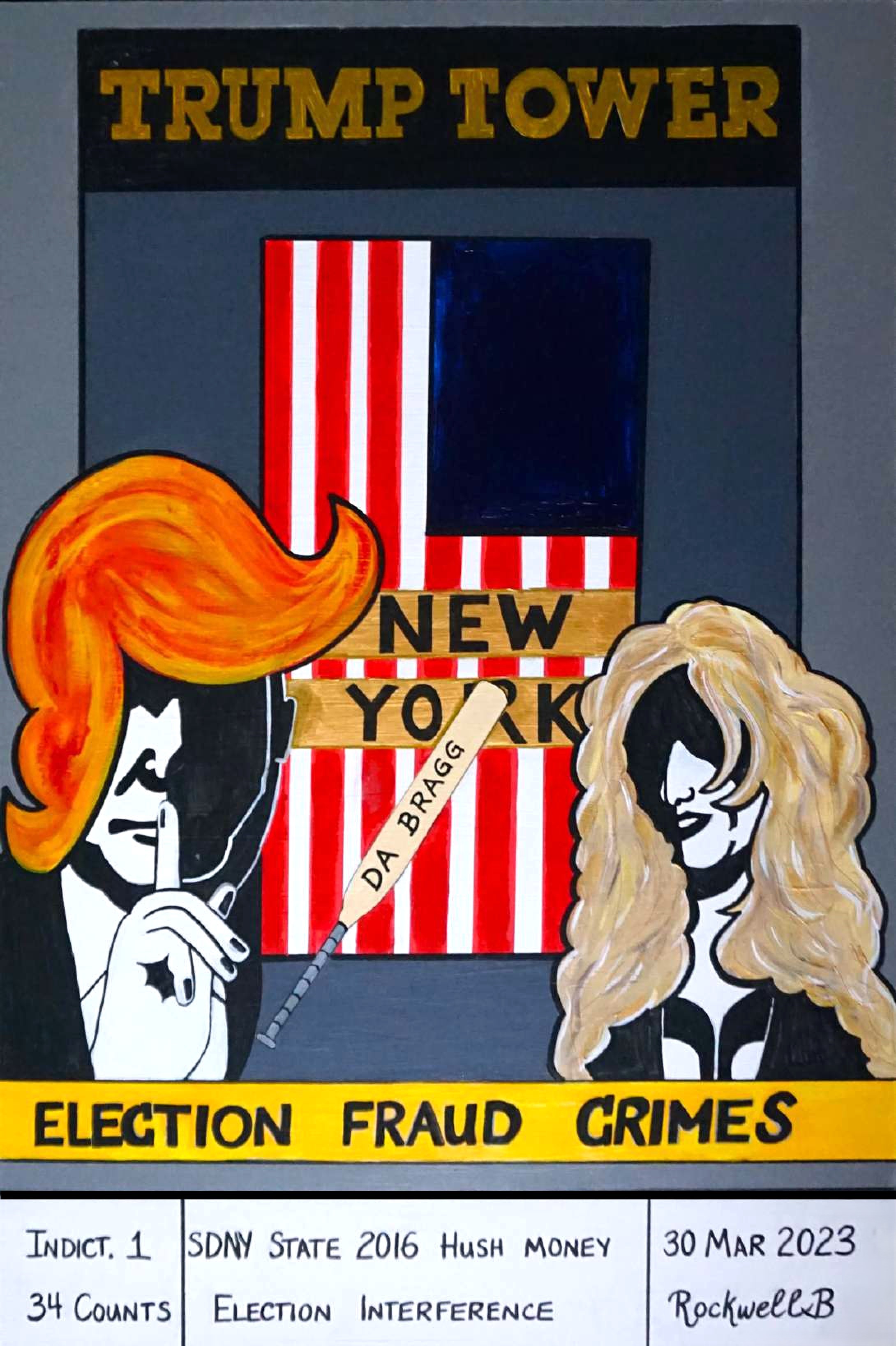 Bundle 4 Trump Indictment Paintings
