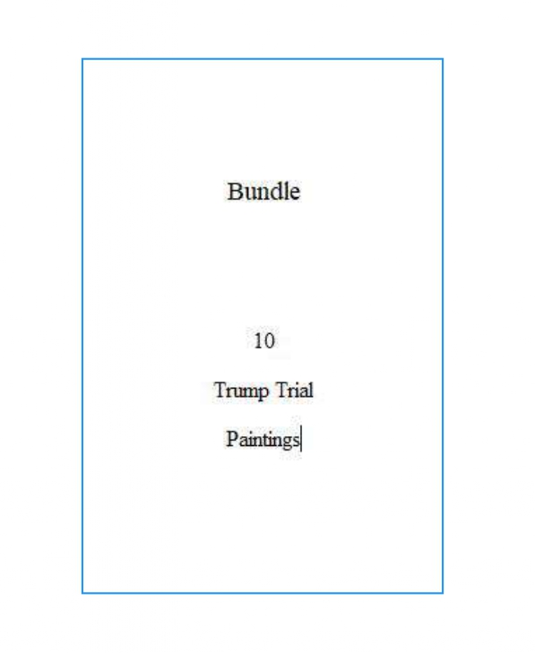 Bundle All 10 Trump Trials Paintings