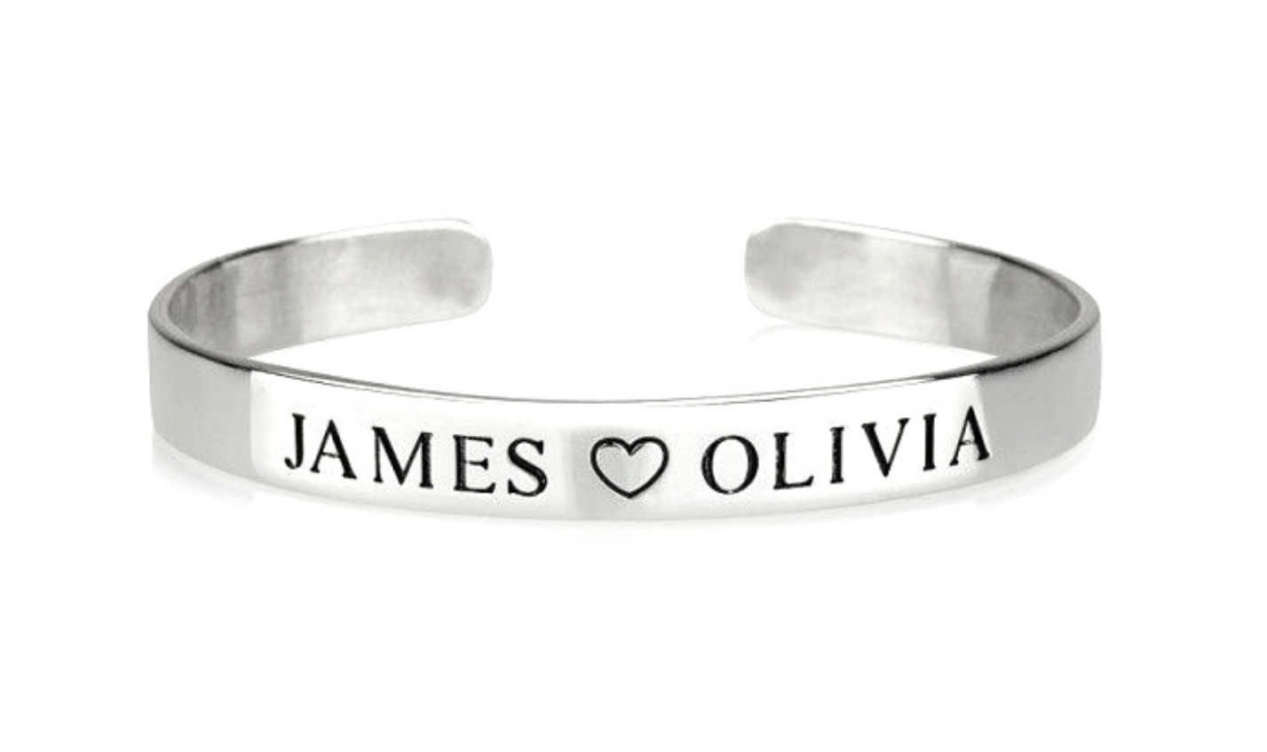 Brazalete personalizado de plata