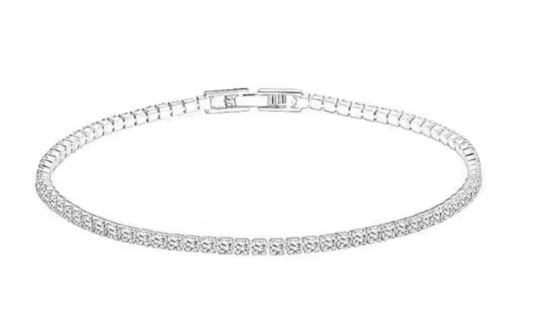 Pulsera tipo tenis de circonias moissanita