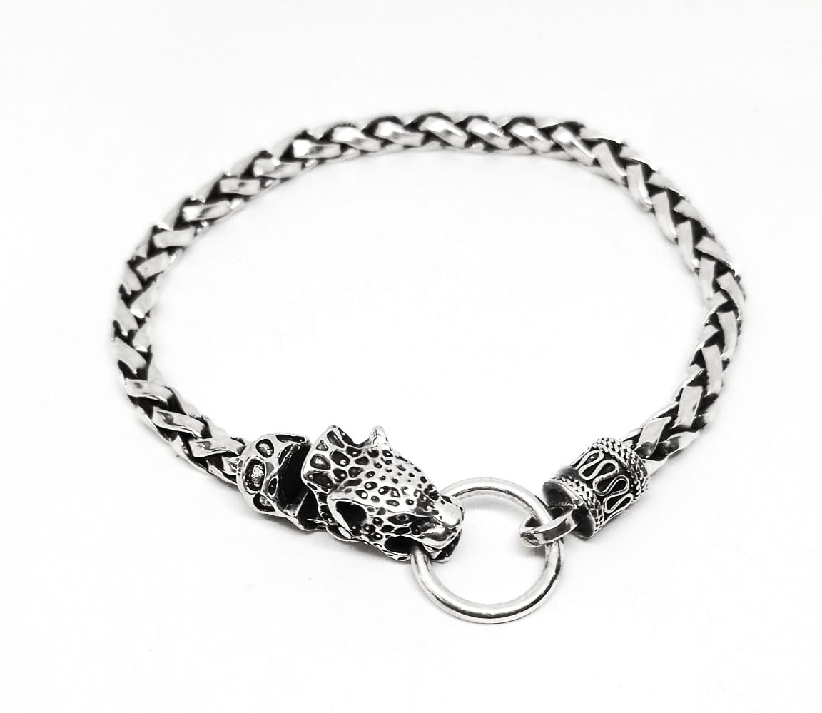 Pulsera de cabeza de jaguar.