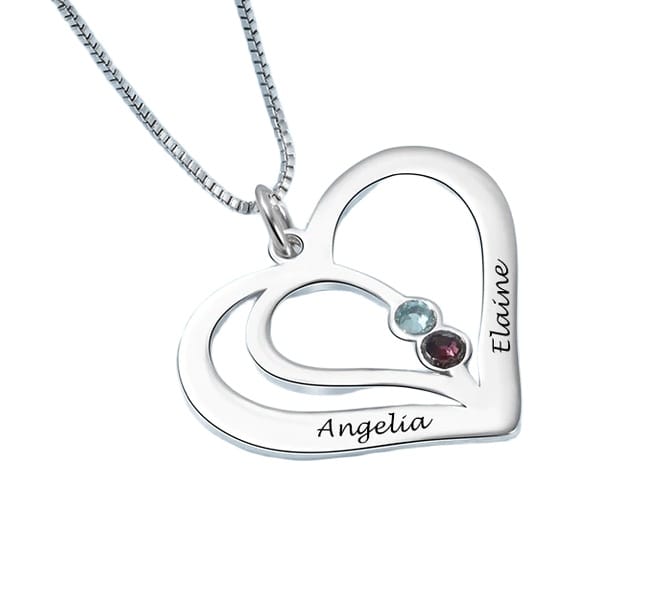 Colgante de corazón personalizado