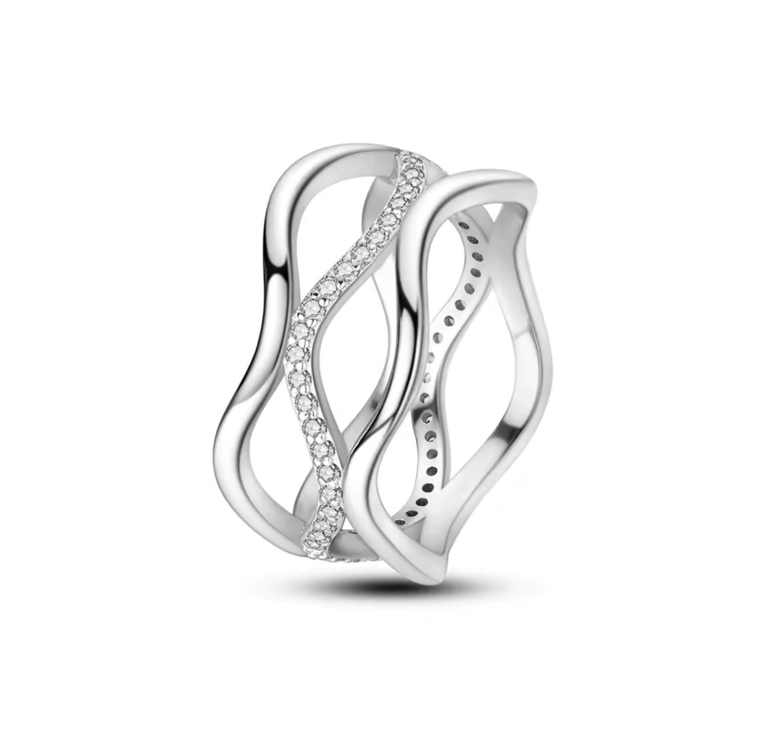 Anillo de plata con tipo Pandora