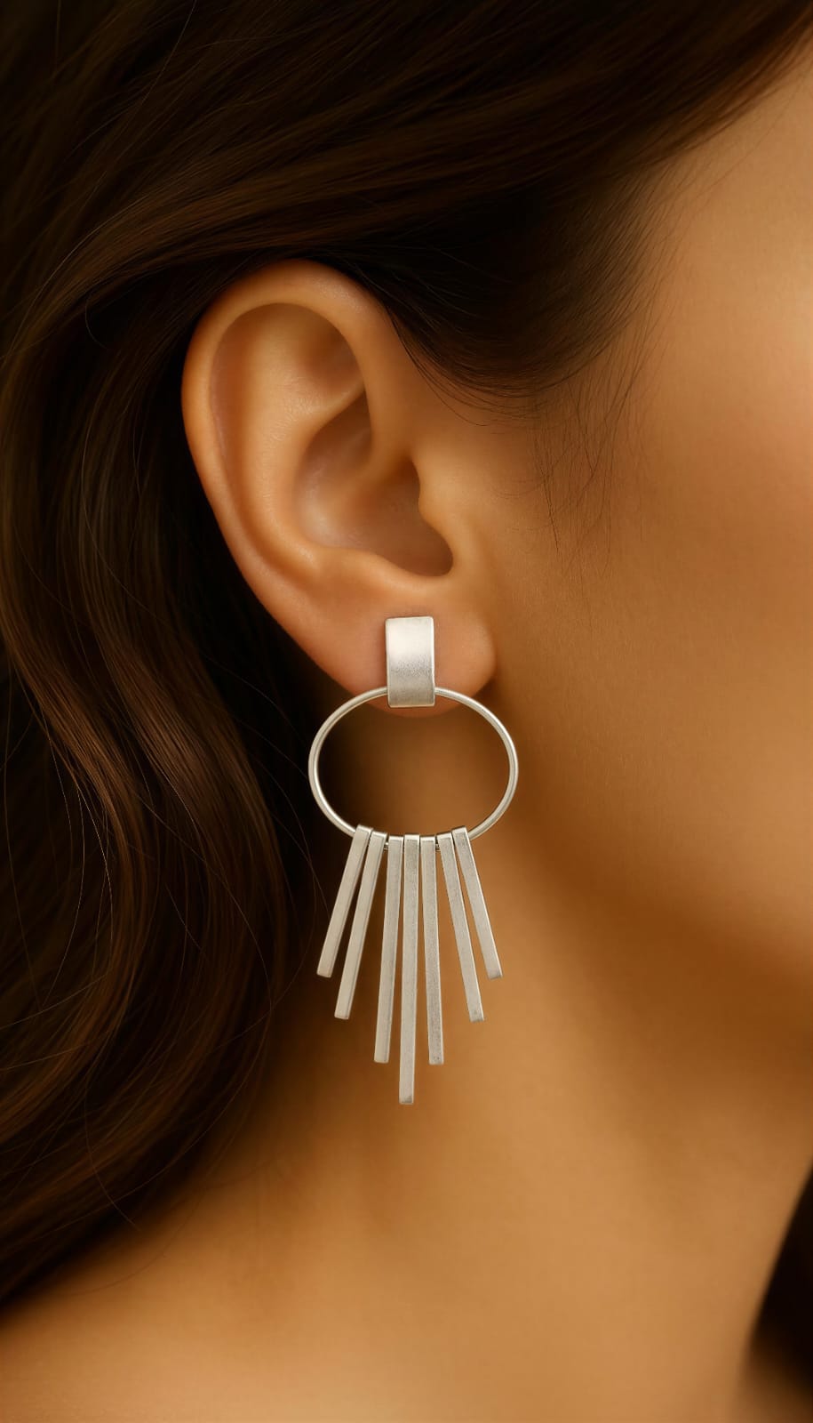 Aretes de aro modernos