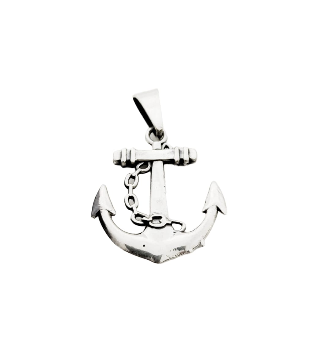 Colgante de ancla de plata