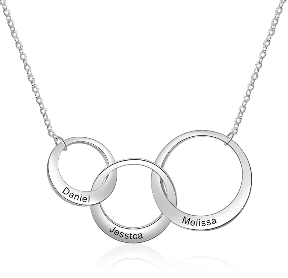 Collar personalizado de tres círculos