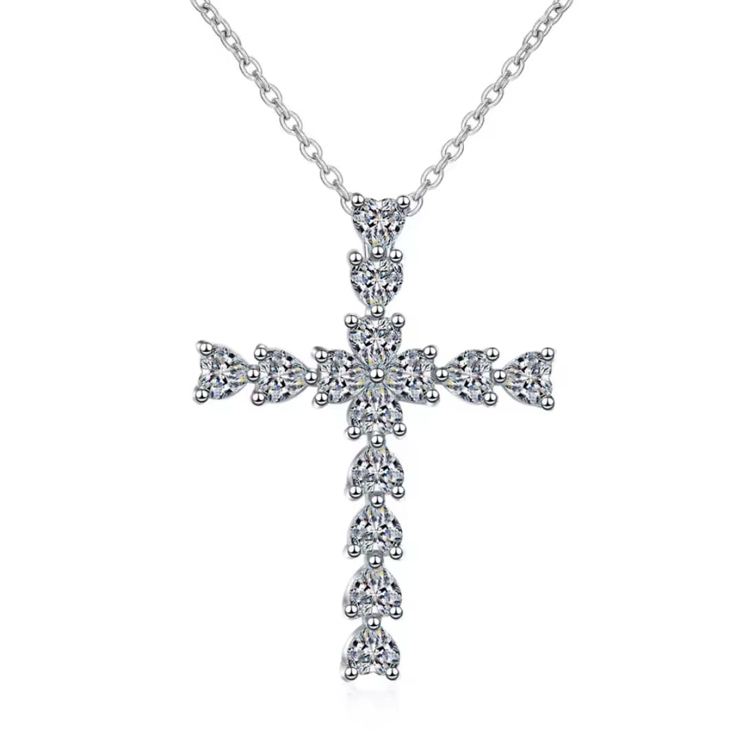 Dije con cruz de circonias