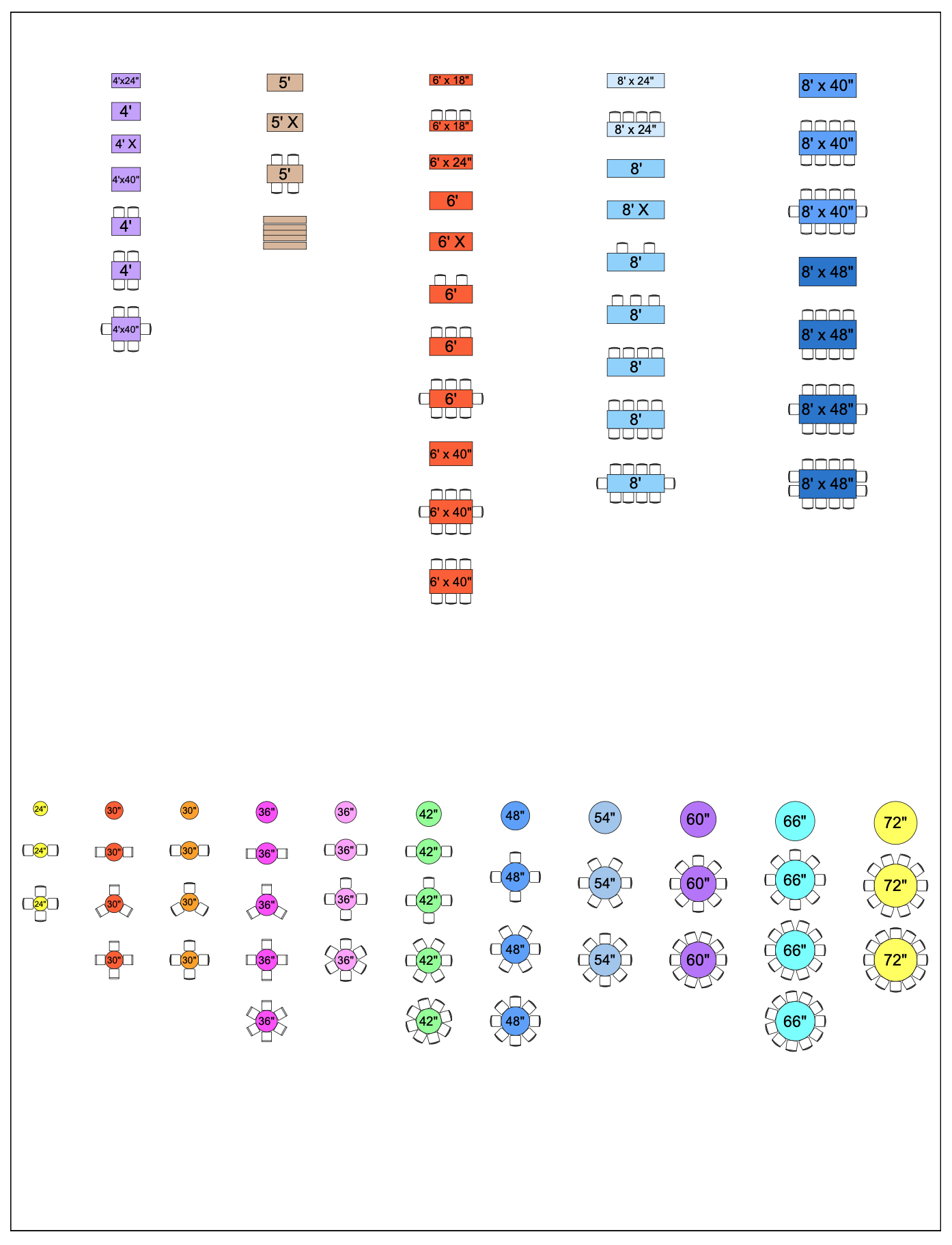Table Set Bundle - CAD Blocks | CAD Symbols