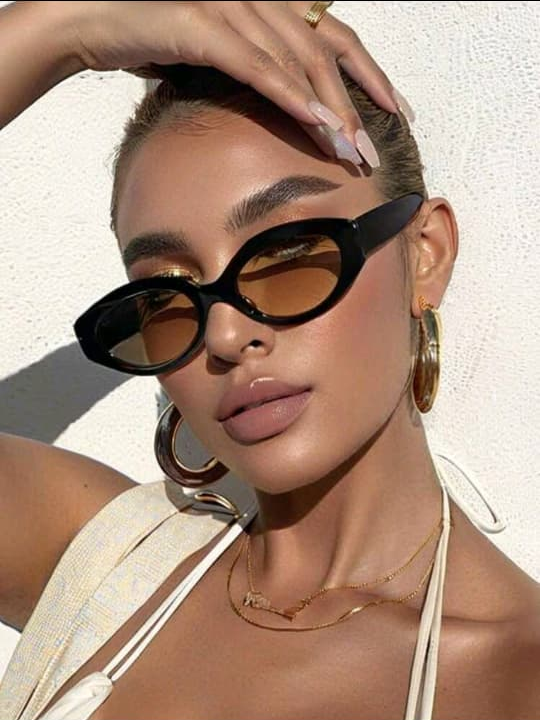 Brown Oval Women’s Sunglasses