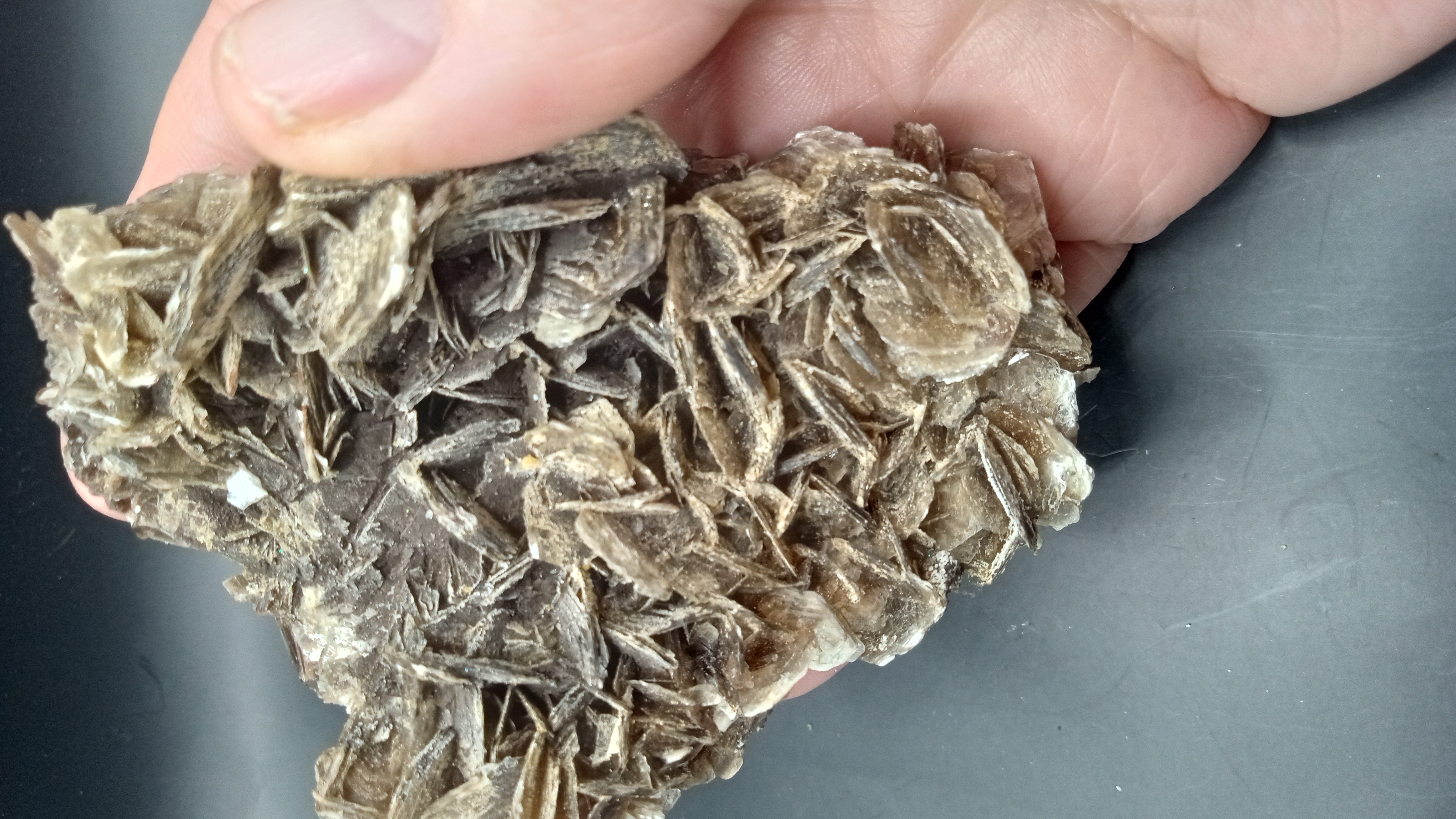 Beautiful Muscovite w/ White Calcite - Unique -