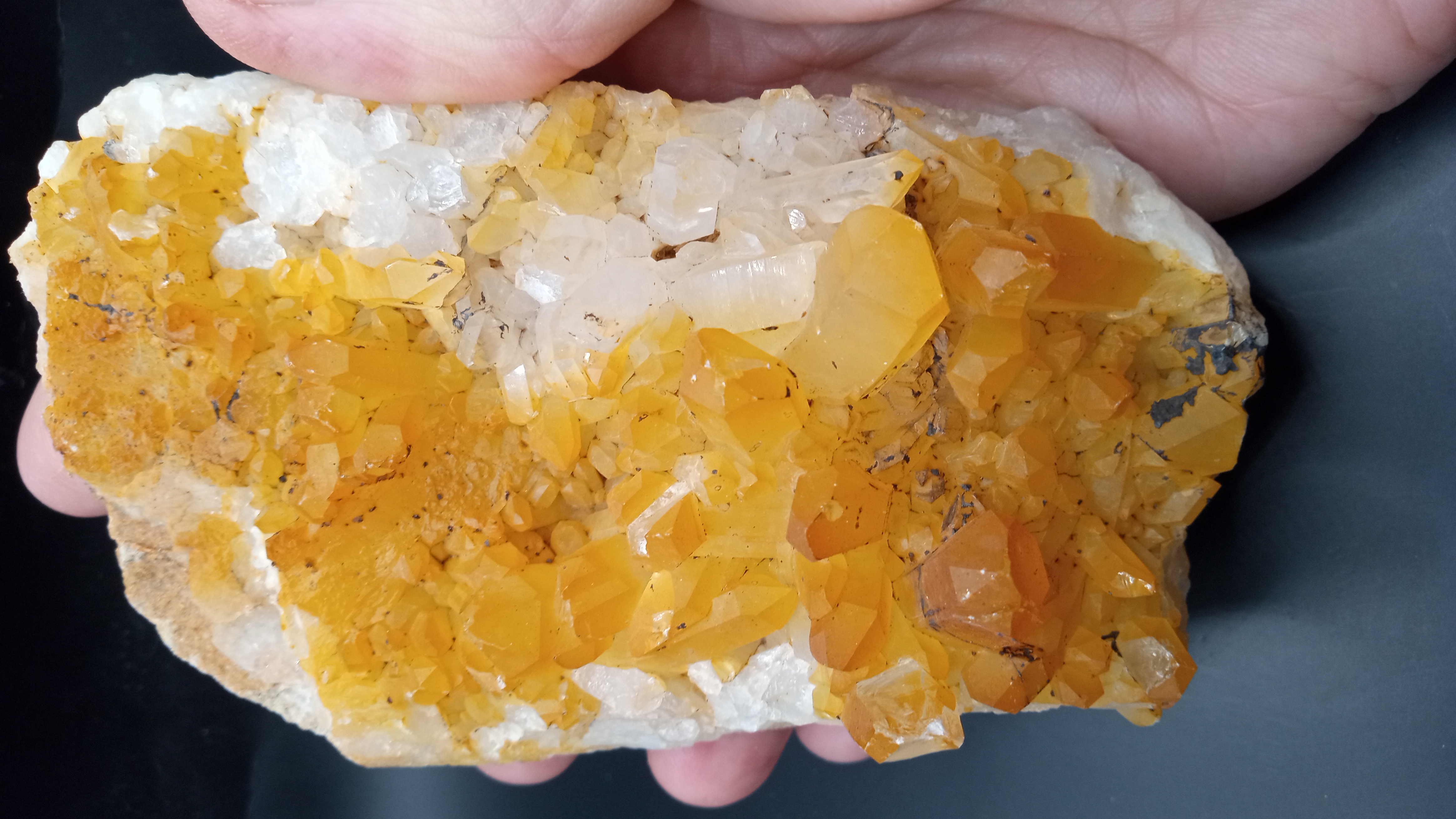 Beautiful Yellow/Orange Ferruginous Quartz Mineral Specimen - Arizona ~