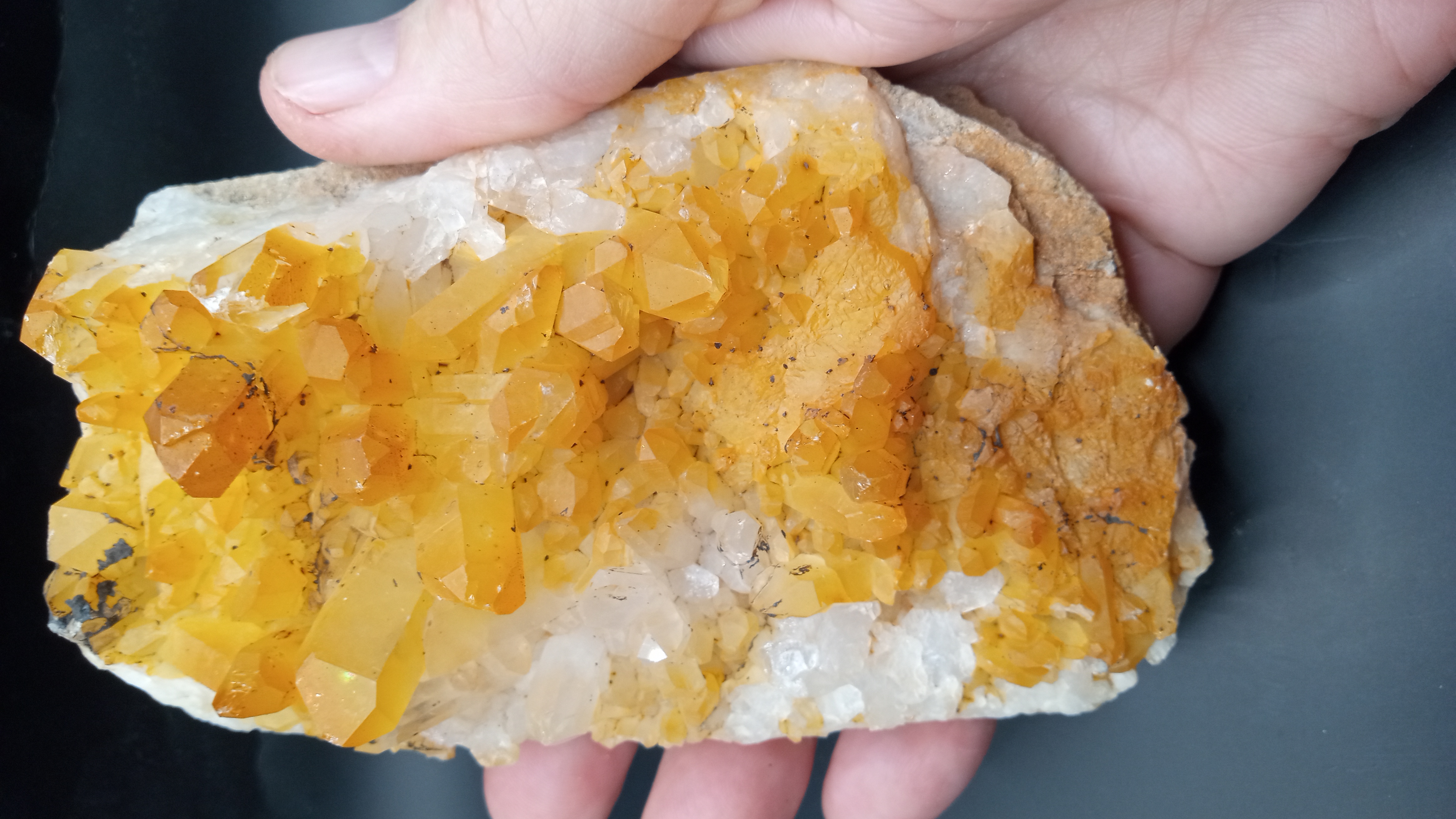 Beautiful Yellow/Orange Ferruginous Quartz Mineral Specimen - Arizona ~