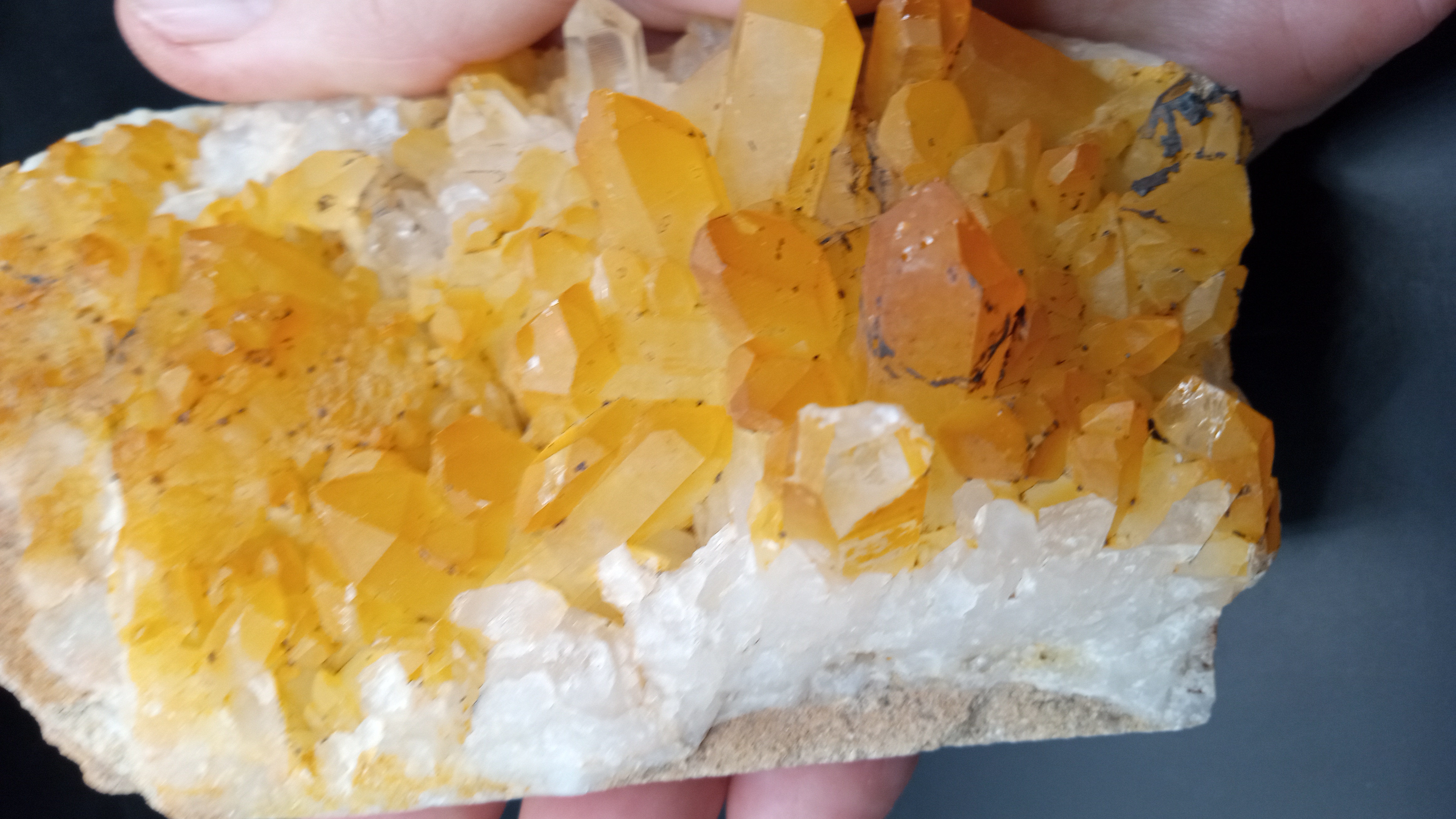 Beautiful Yellow/Orange Ferruginous Quartz Mineral Specimen - Arizona ~