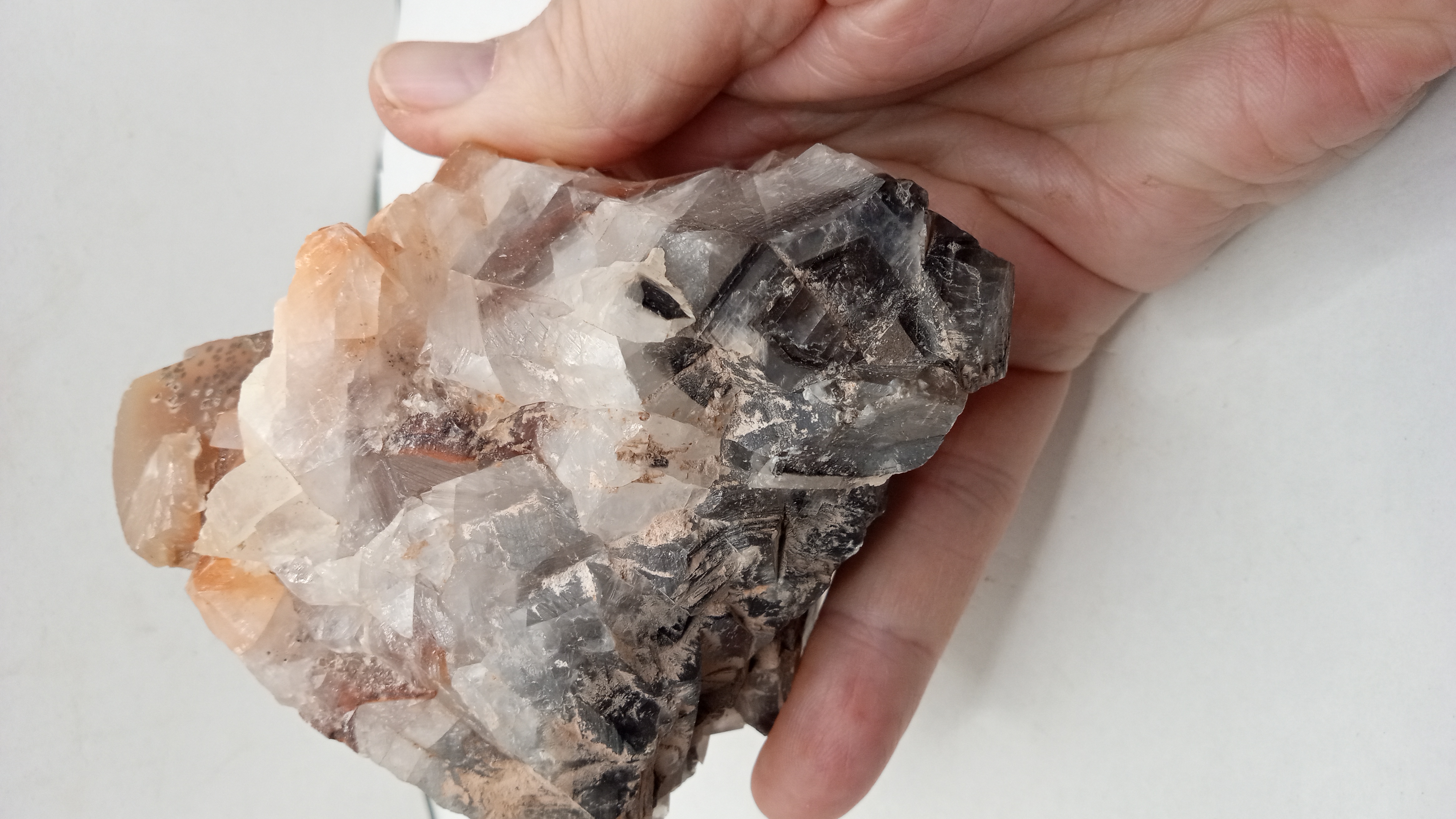 Calcite w/Quartz - Large Size - super smoth Specimen -