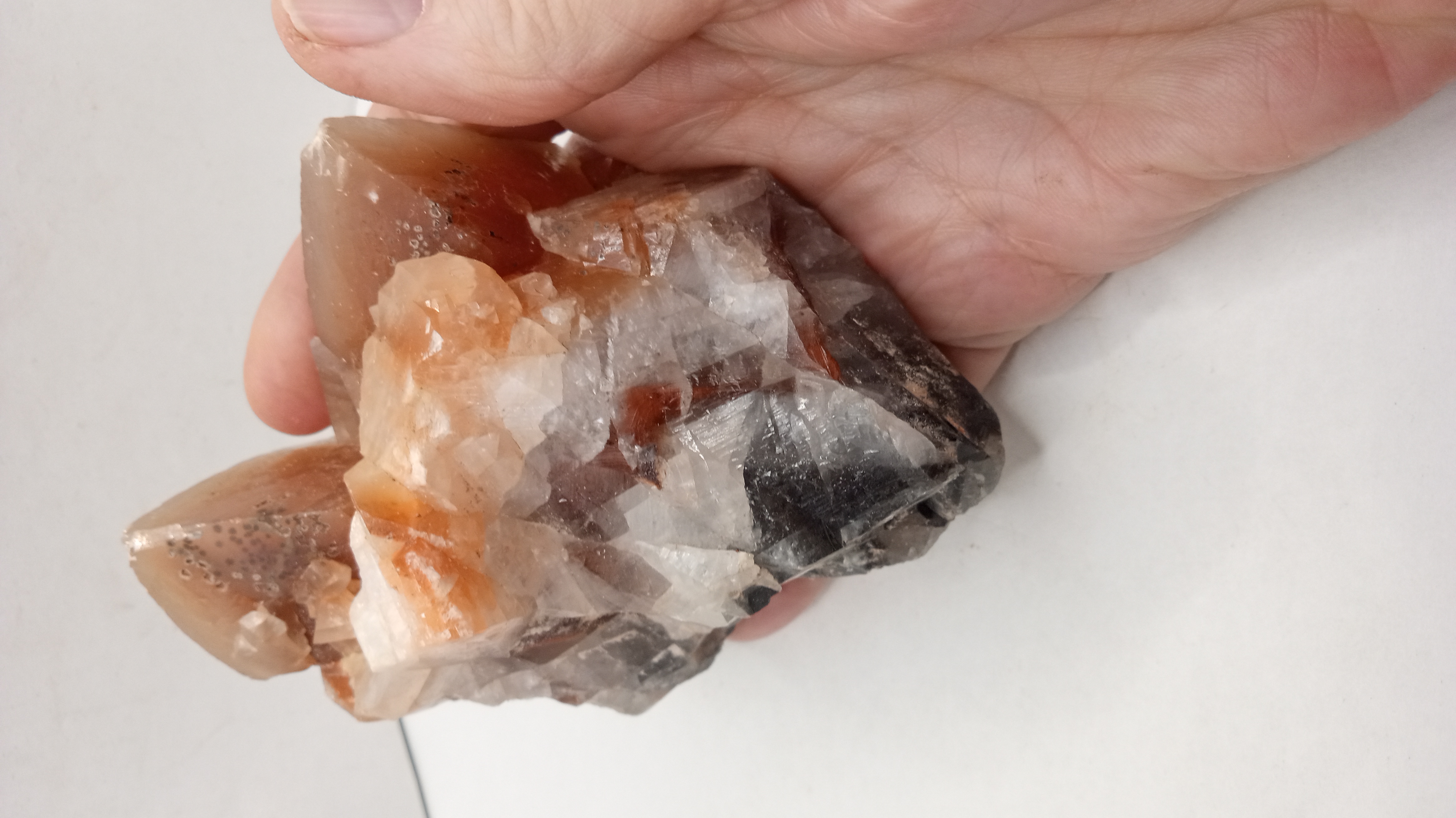 Calcite w/Quartz - Large Size - super smoth Specimen -