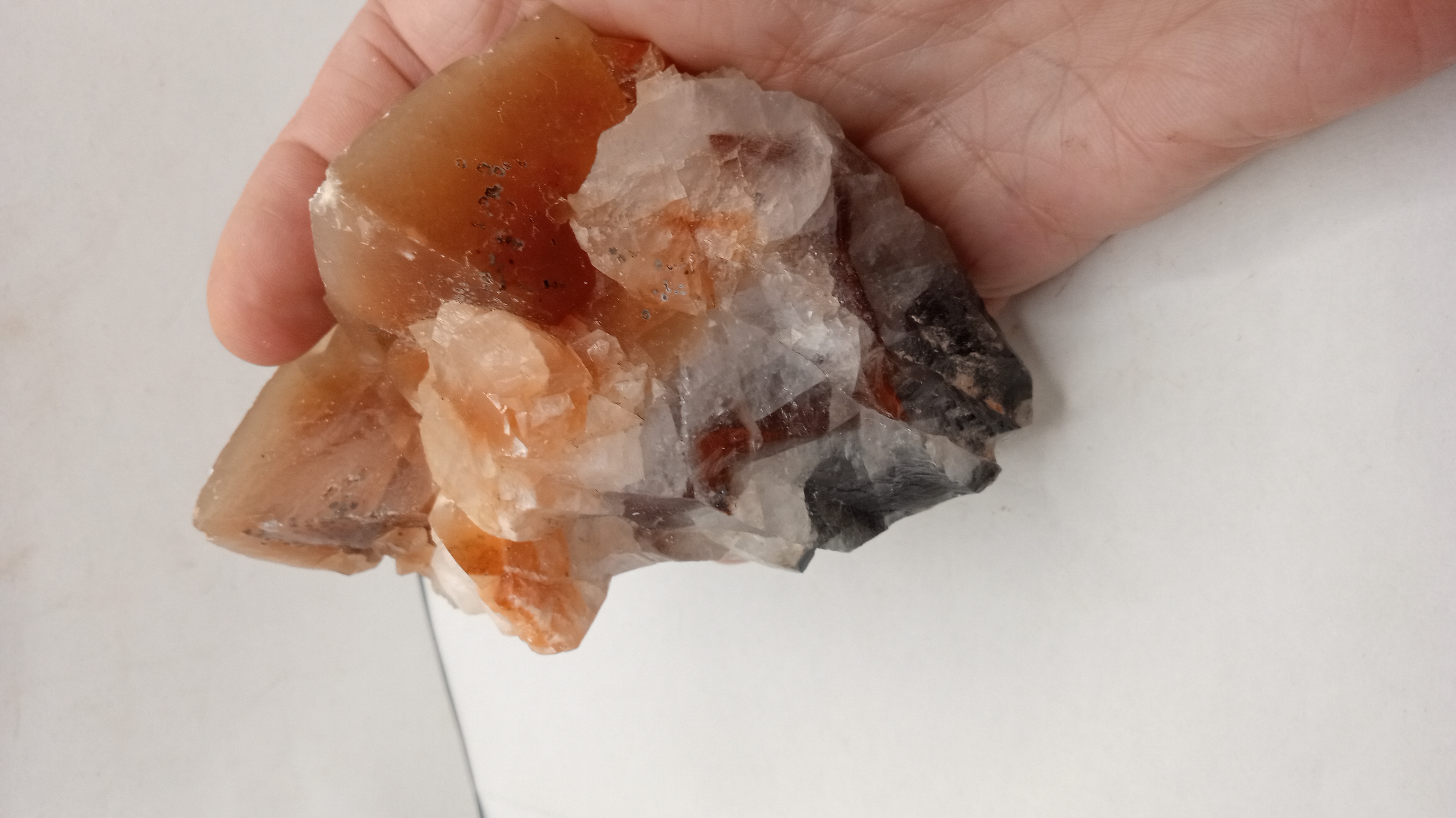 Calcite w/Quartz - Large Size - super smoth Specimen -