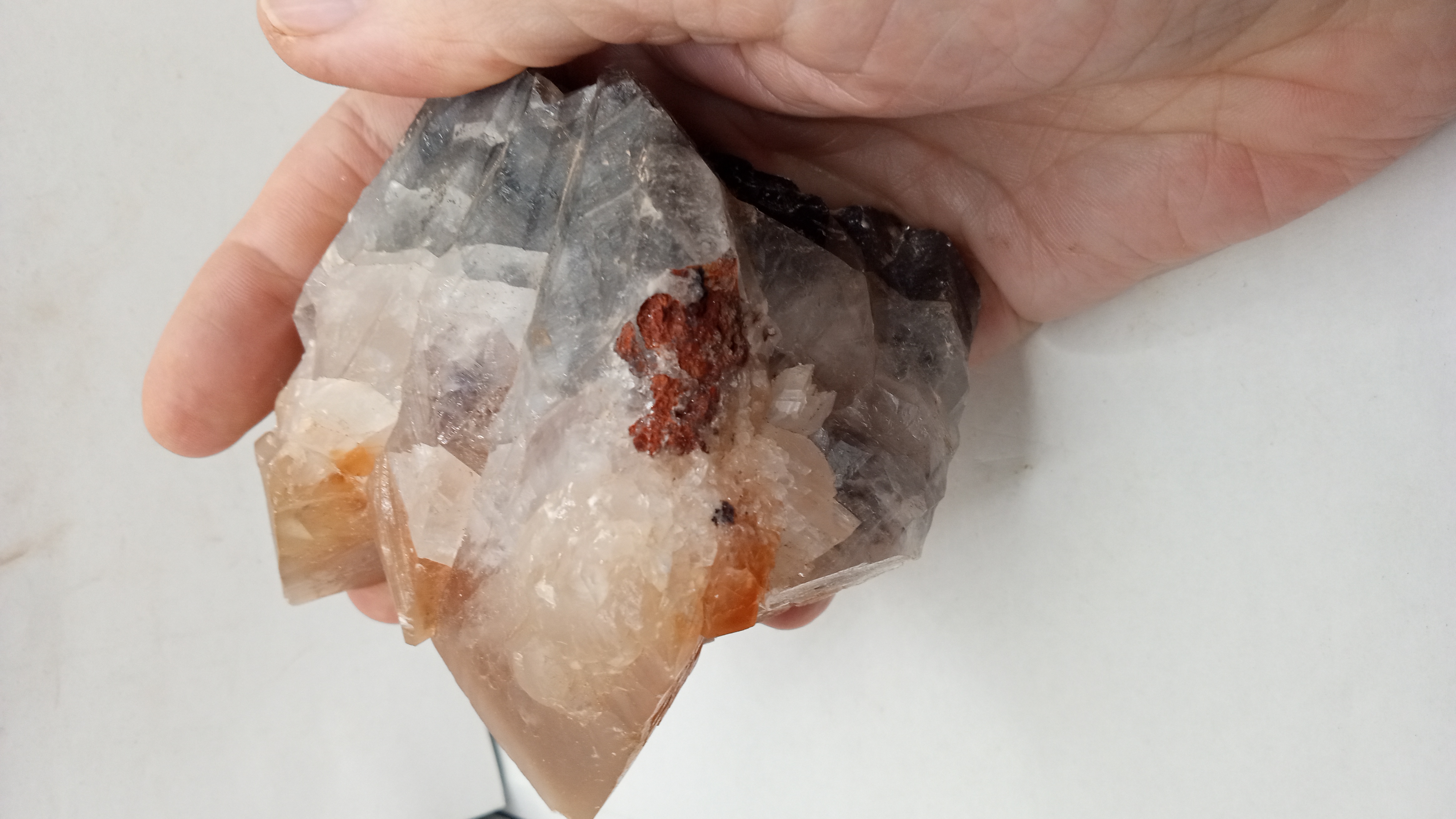 Calcite w/Quartz - Large Size - super smoth Specimen -