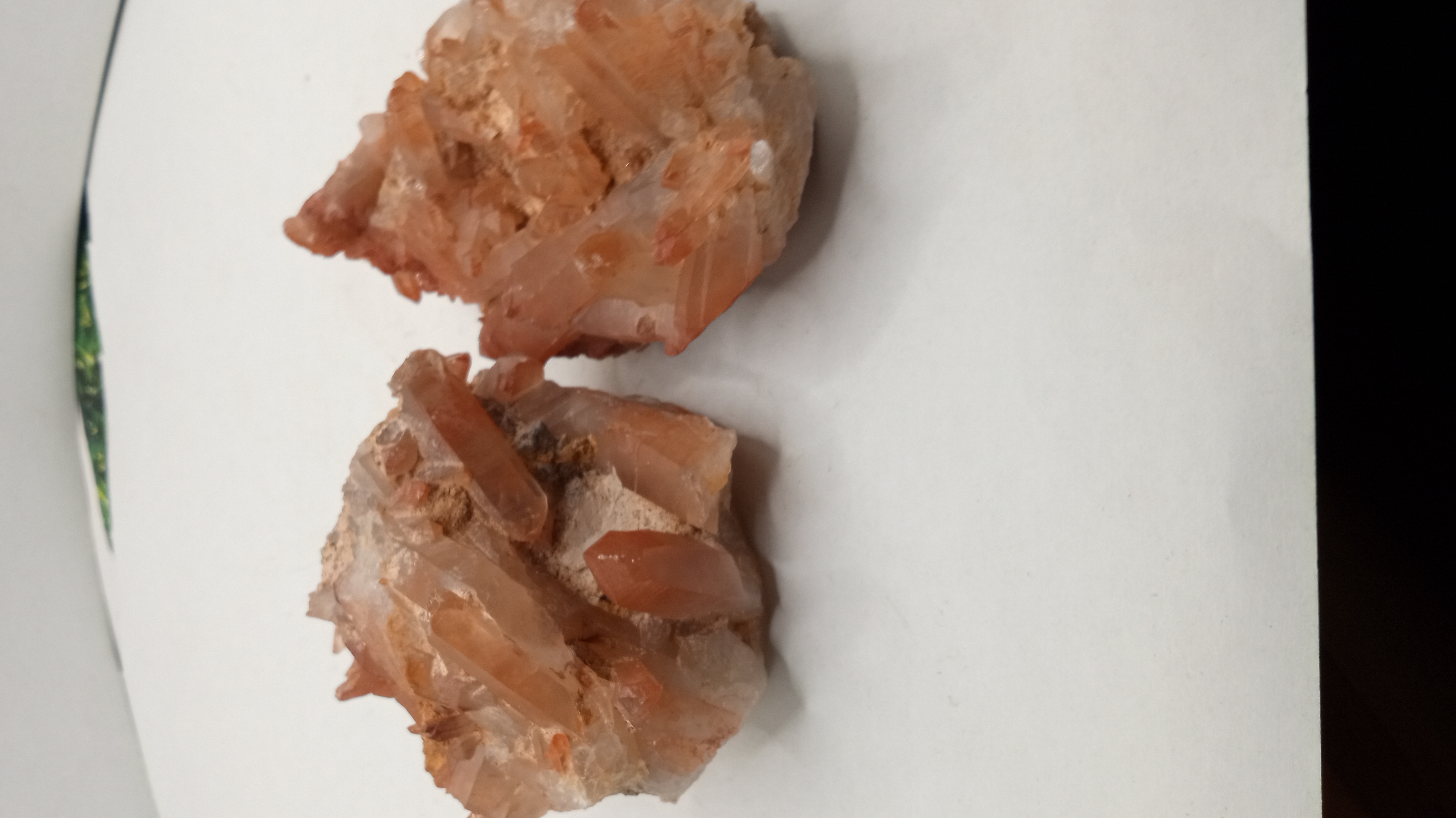 Red w/ Clear Quartz Mineral Specimens ( 2 ) included -
