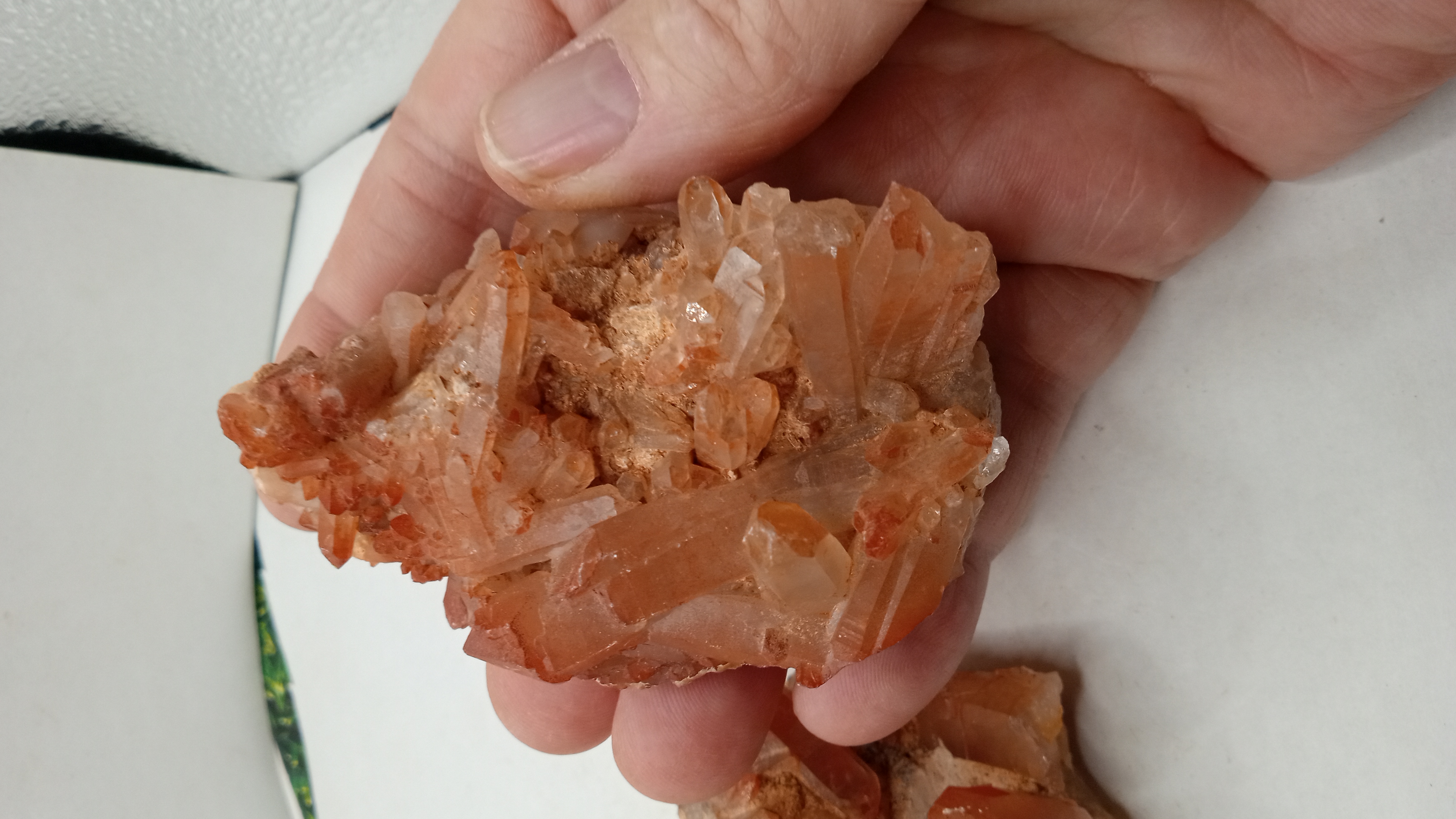 Red w/ Clear Quartz Mineral Specimens  ( 2 ) included -