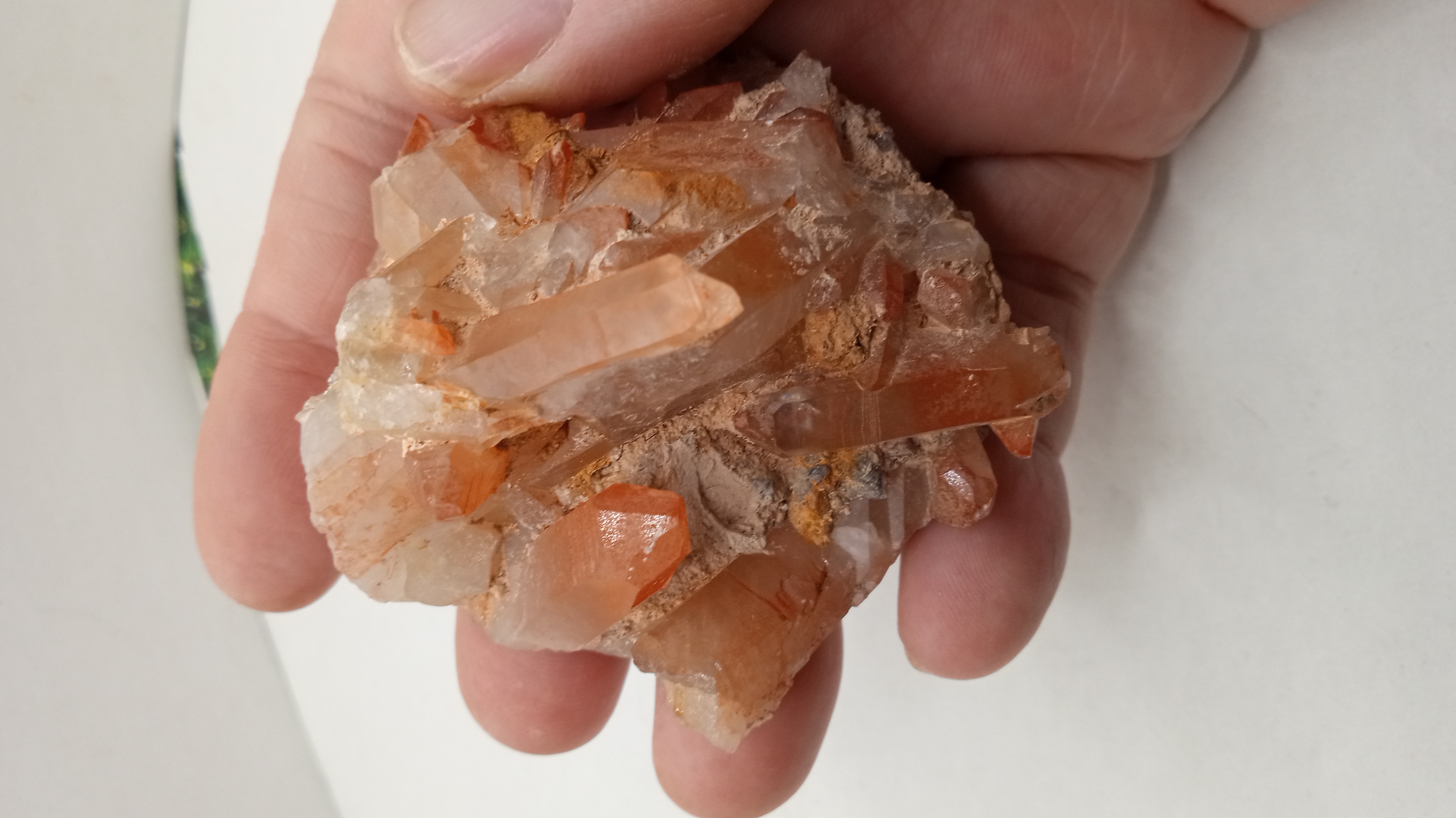 Red w/ Clear Quartz Mineral Specimens  ( 2 ) included -