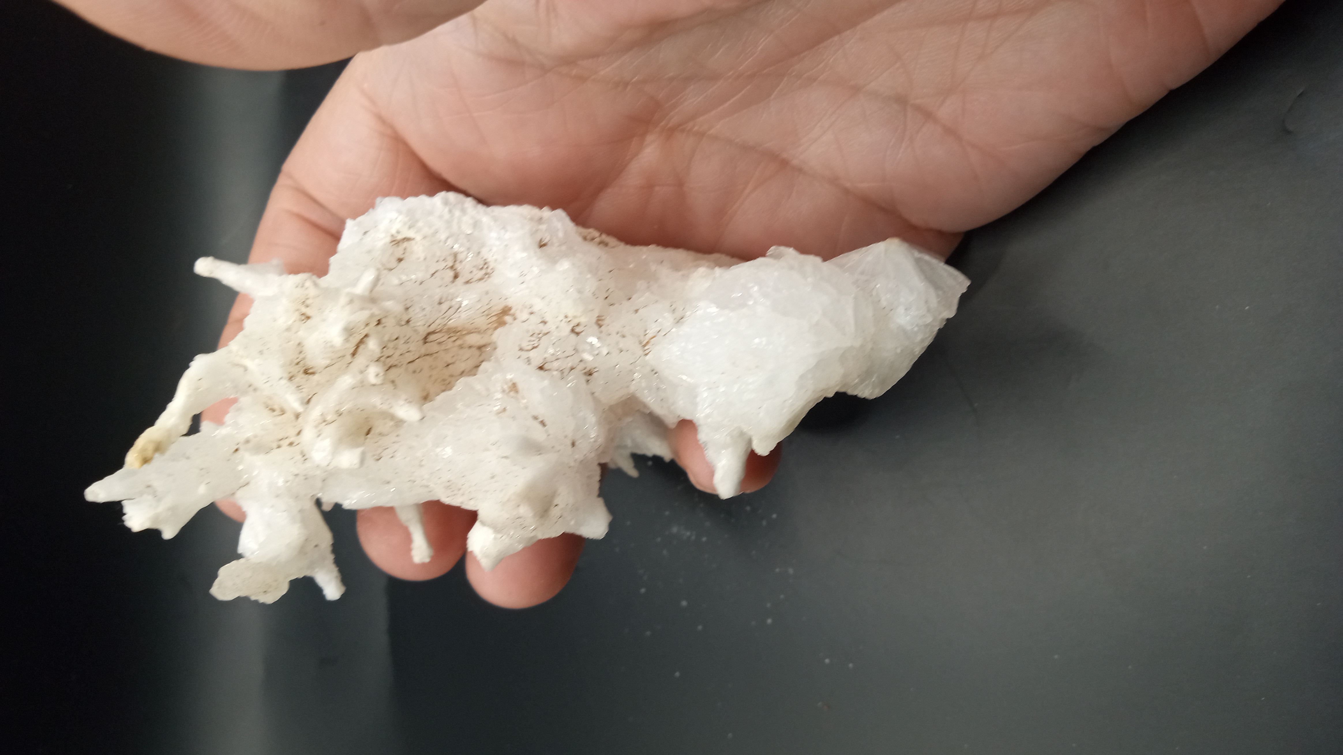 Sparkly Clear / White Calcite W/ Unique Points Mineral Specimen