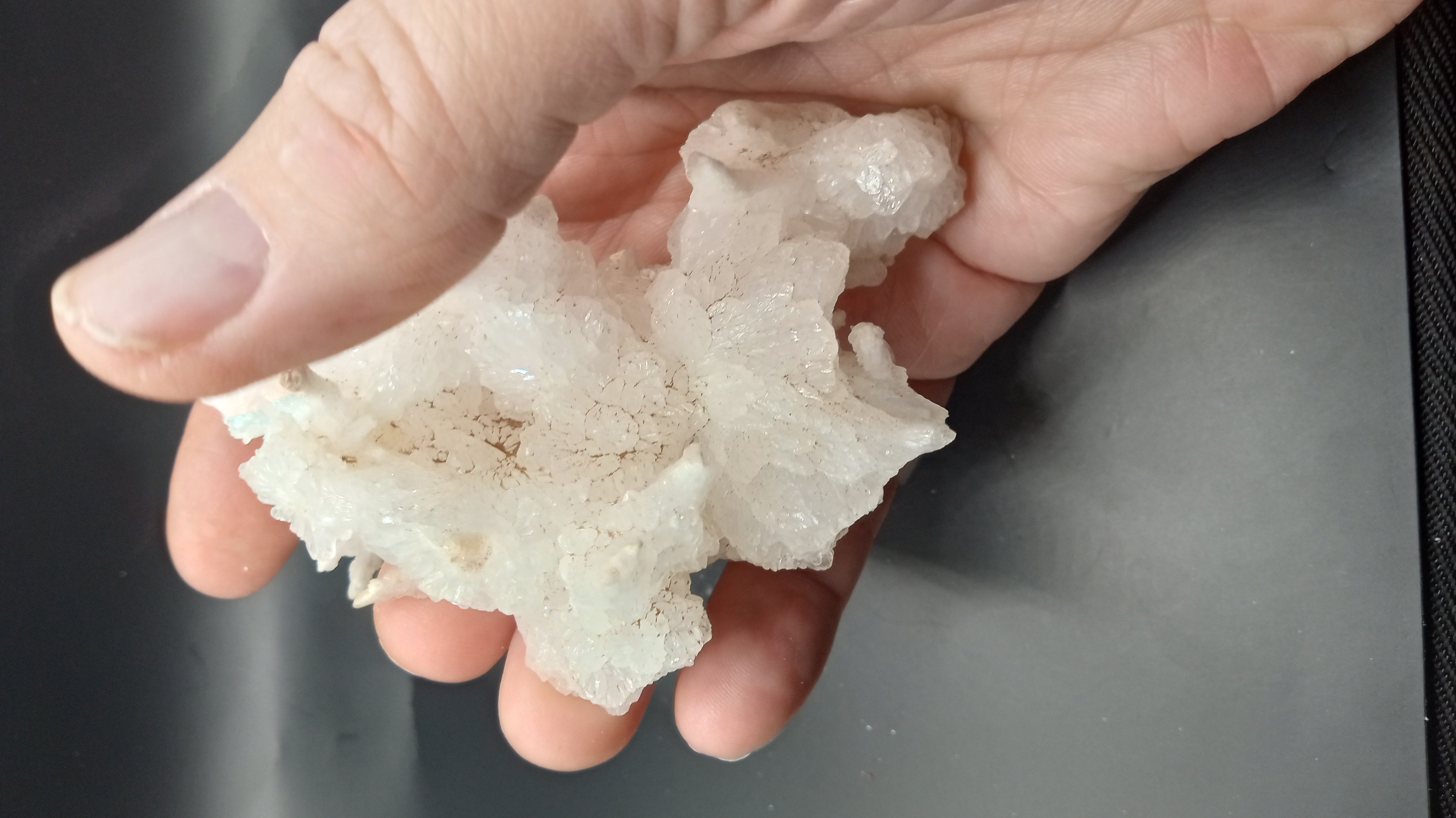 Sparkly Clear / White Calcite W/ Unique  Points  Mineral Specimen