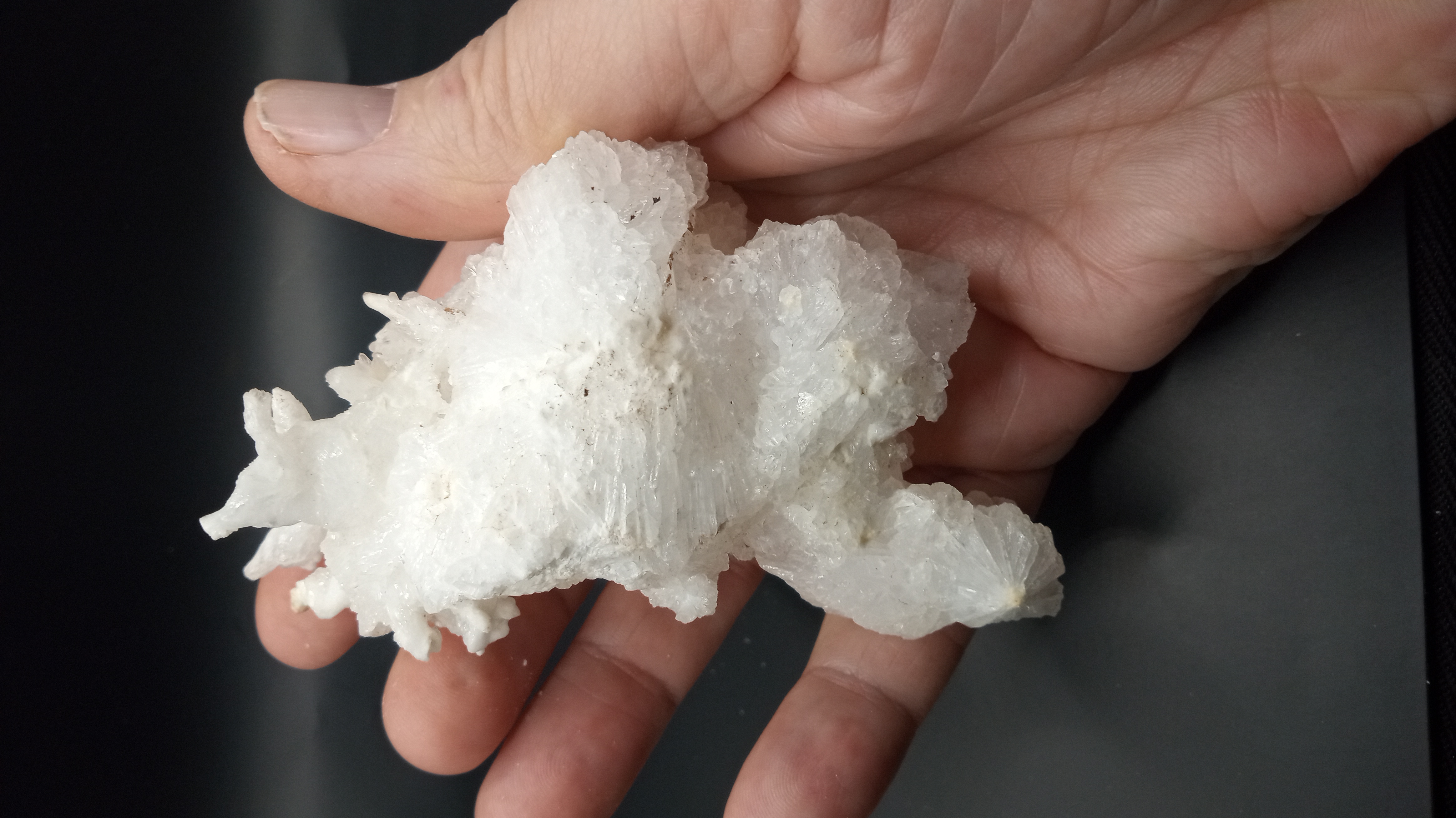 Sparkly Clear / White Calcite W/ Unique  Points  Mineral Specimen