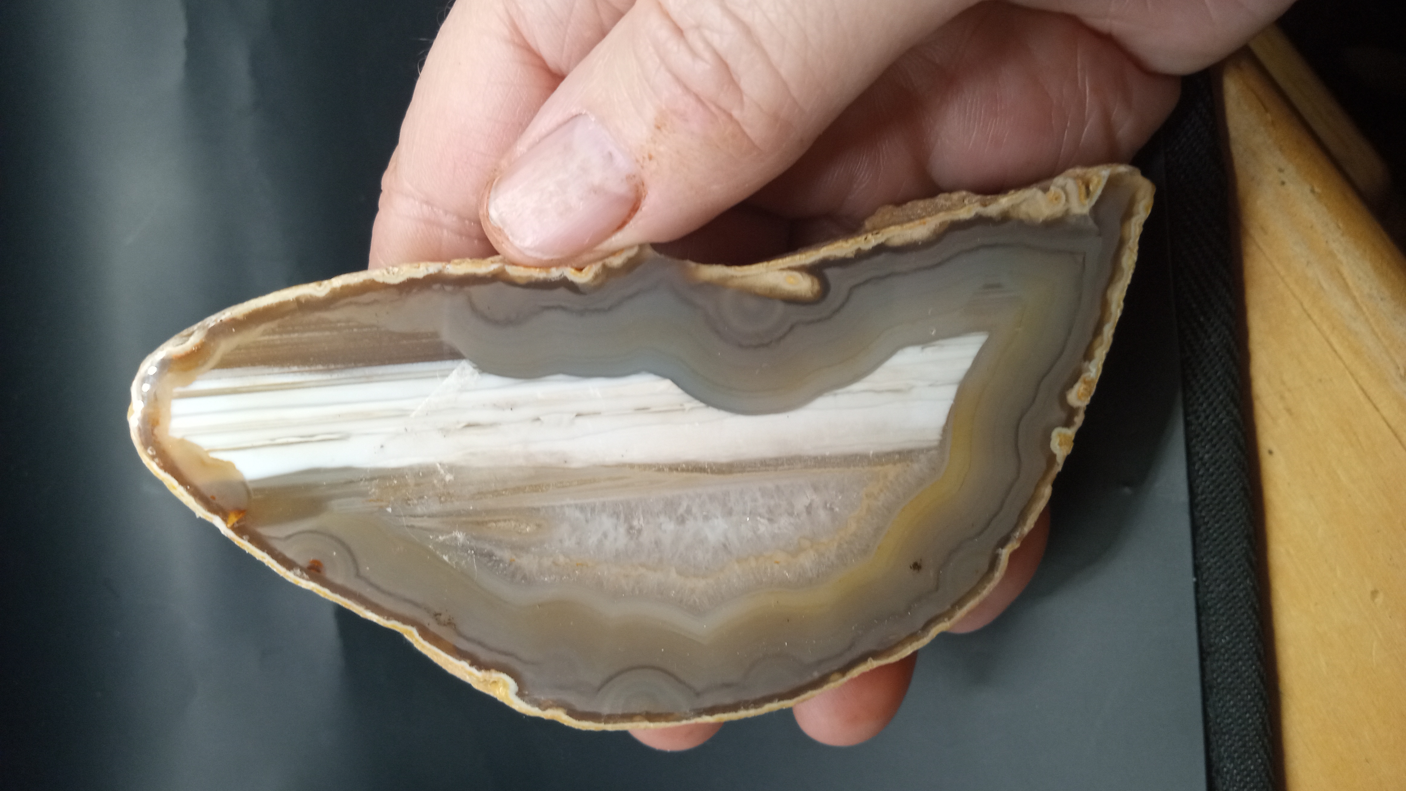 Beautiful Agates ( 2 ) from Brazil ~  1 LB 3 OZ