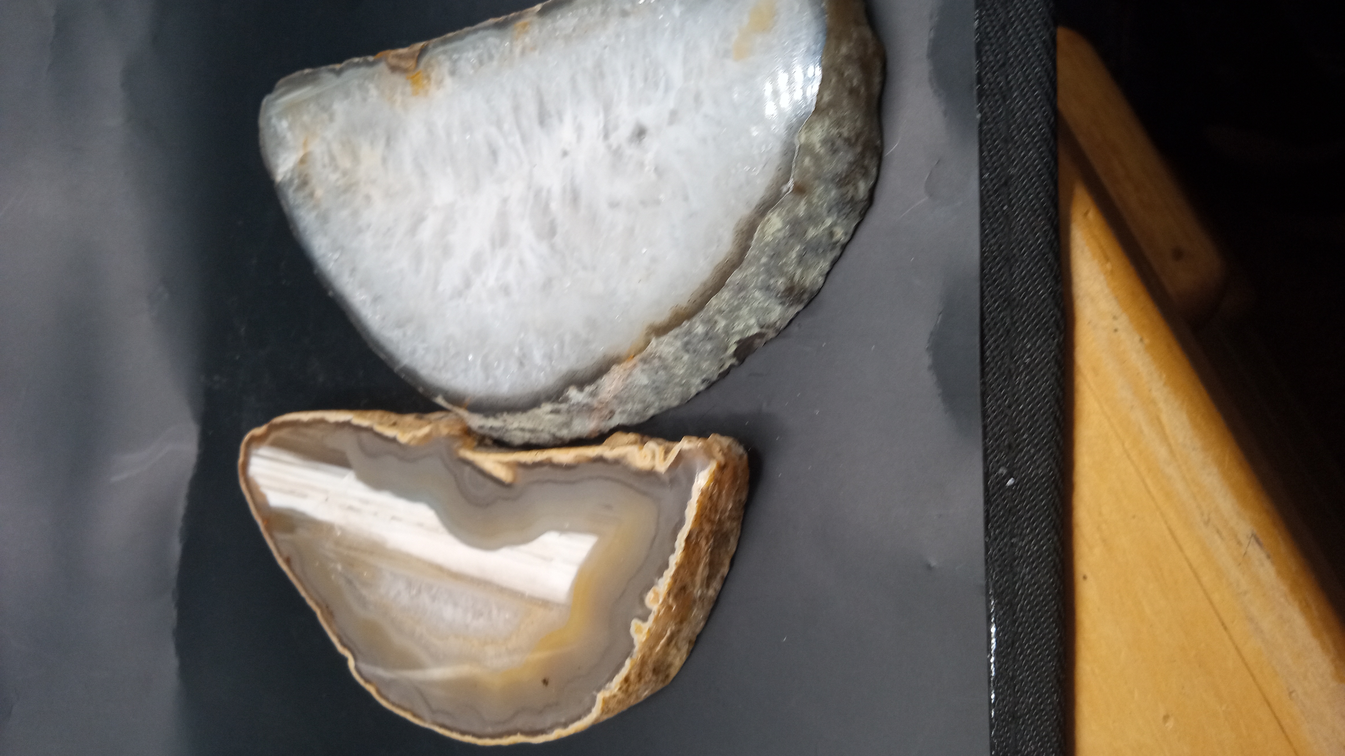 Beautiful Agates ( 2 ) from Brazil ~  1 LB 3 OZ