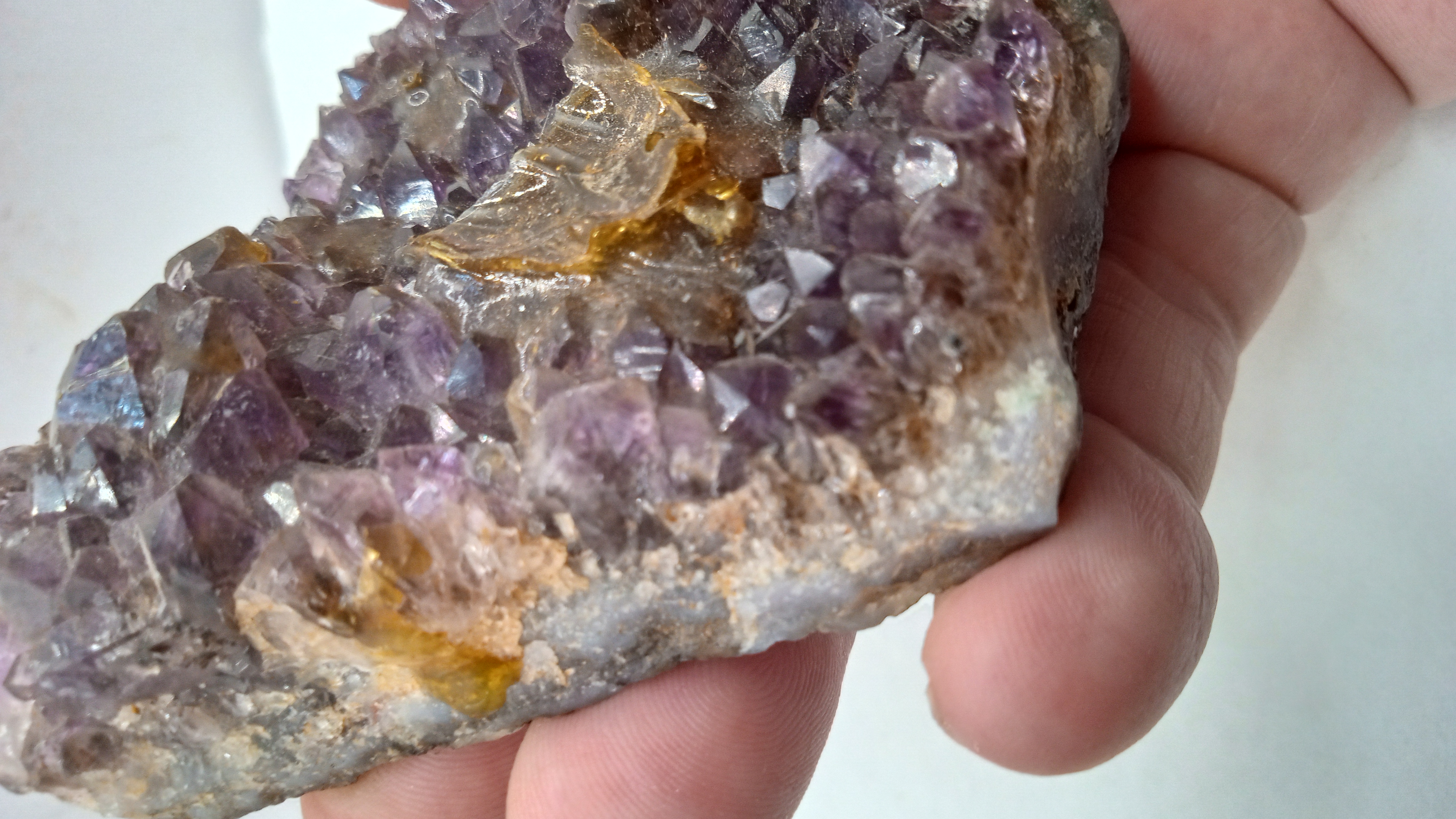 Rare Purple Amethyst with Gold Colors