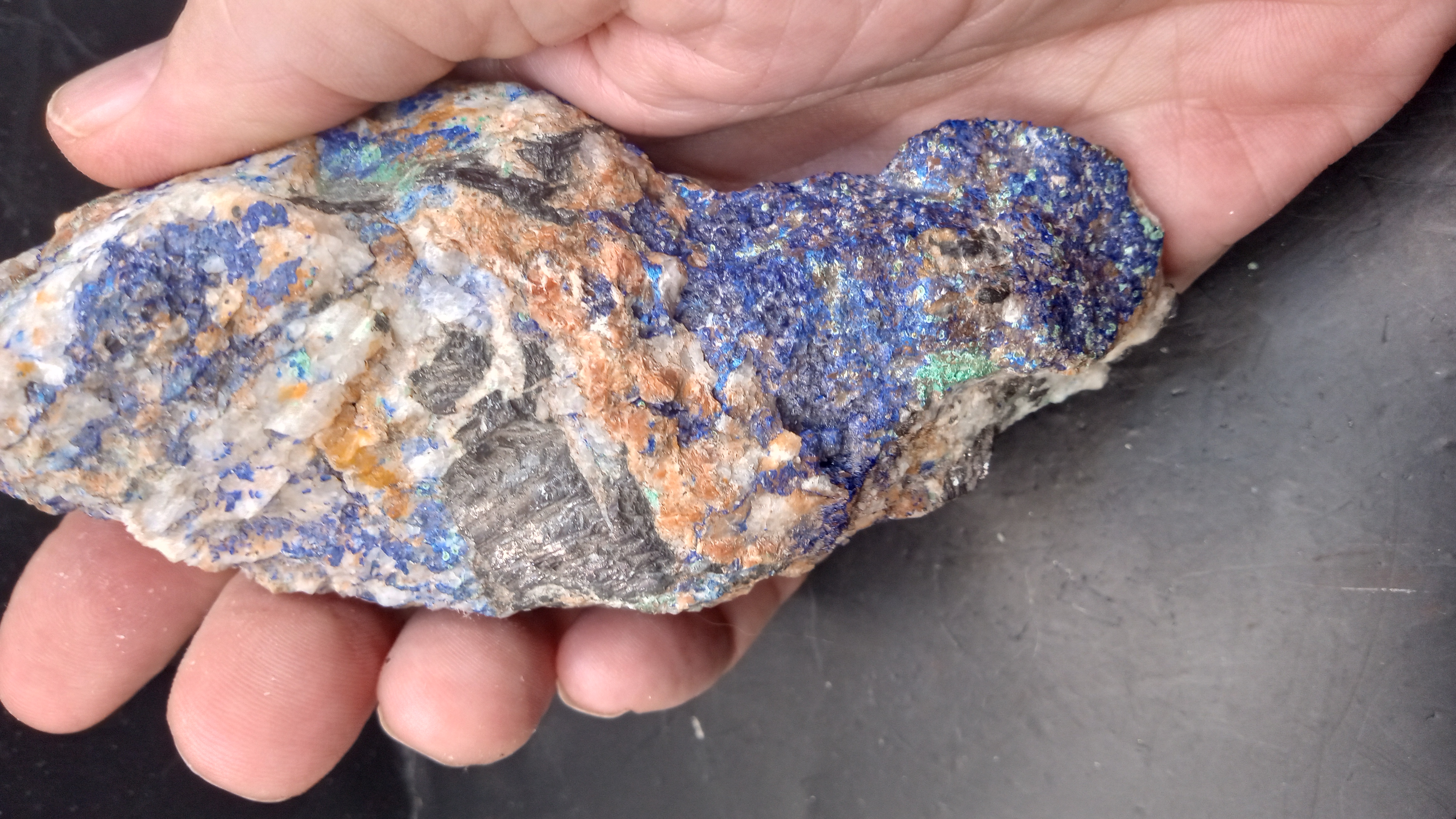 Beautiful Azurite Malachite Pyrite Specimen - New Mexico -