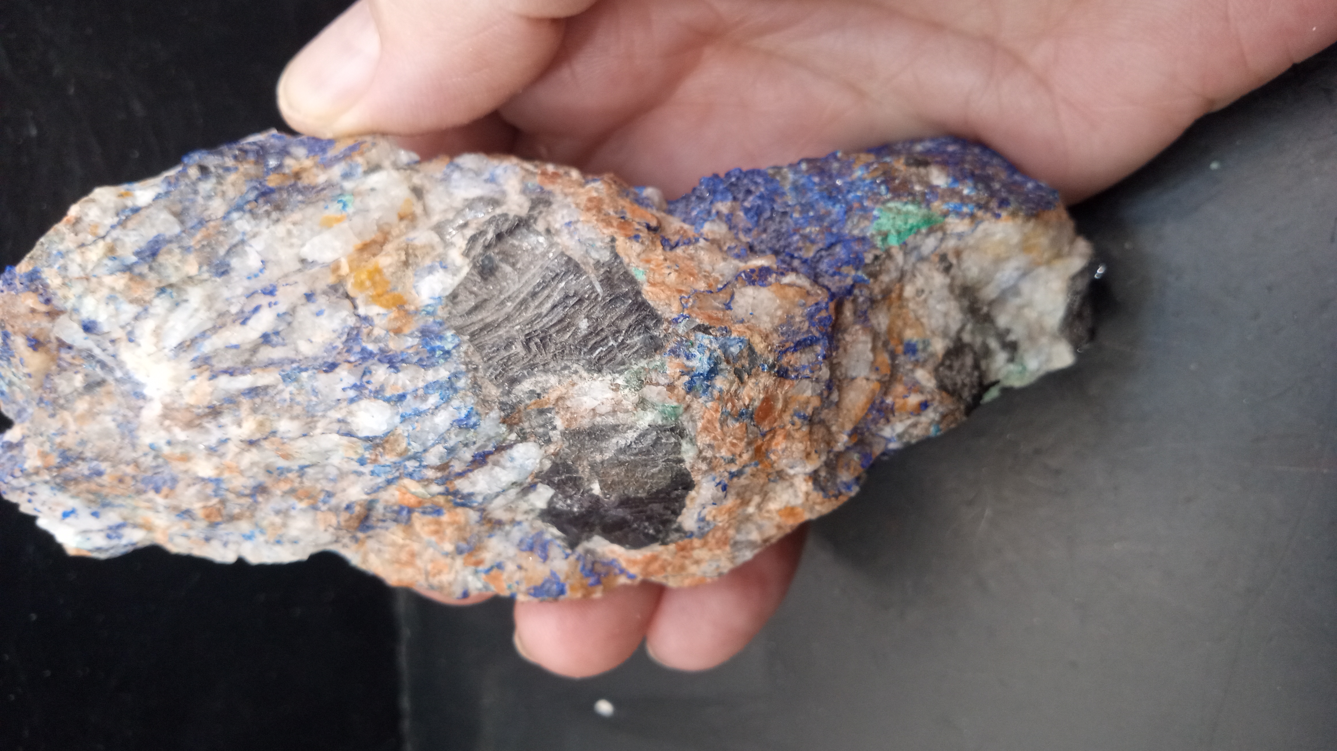 Beautiful Azurite Malachite Pyrite Specimen - New Mexico -