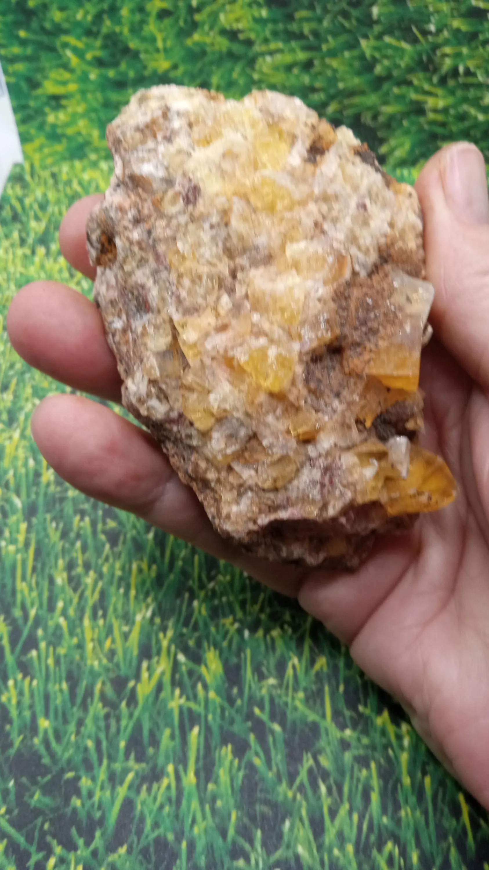 Yellow Calcite Cool Rare Find Mineral Specimen 