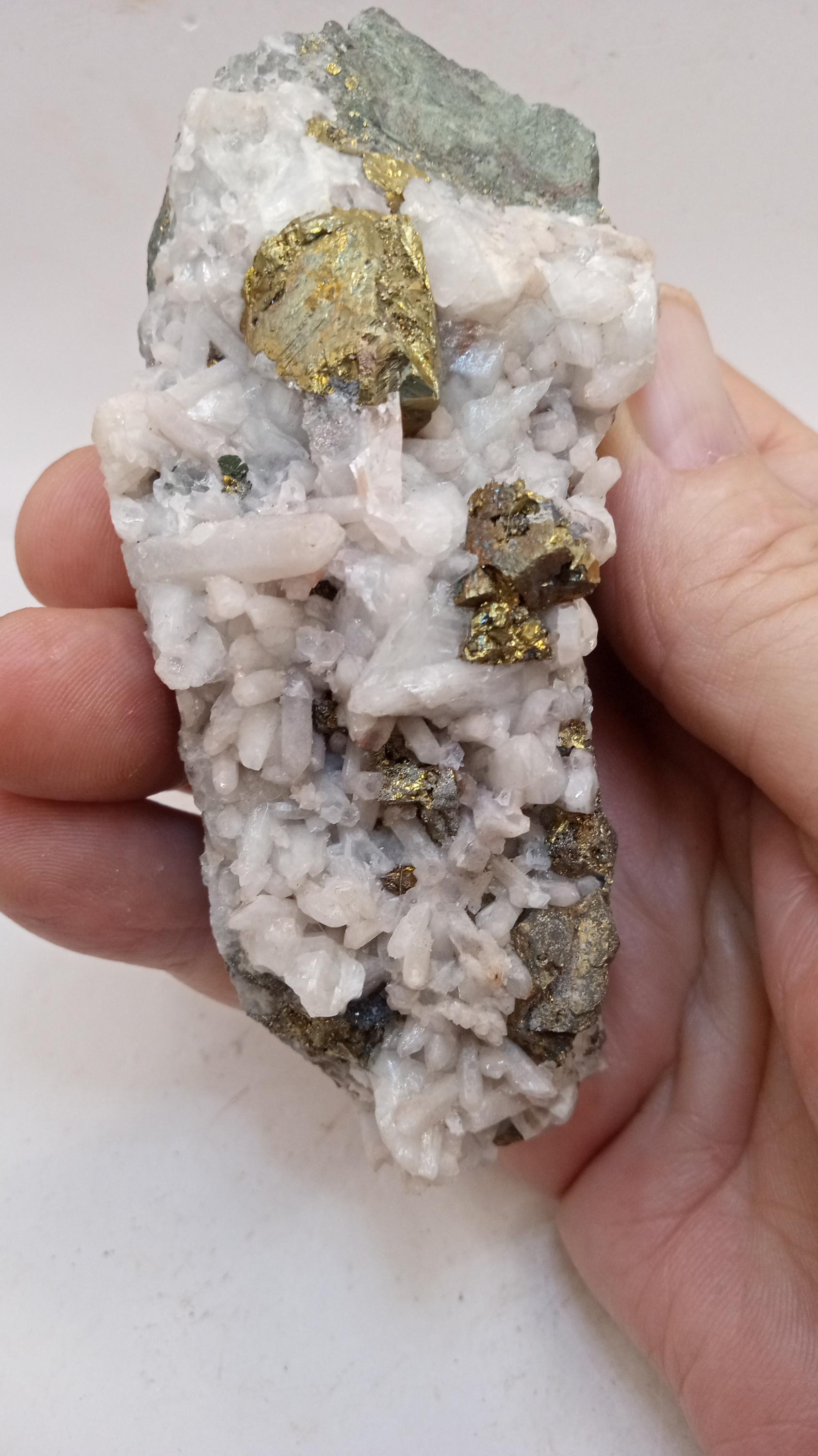 Very Nice Chalcopyrite with Stilbite Mineral