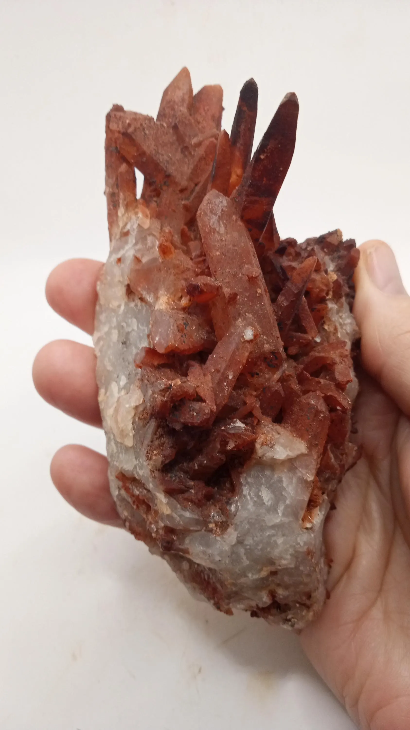 Stunning HQ Red Ferruginous Quartz w/ Points -