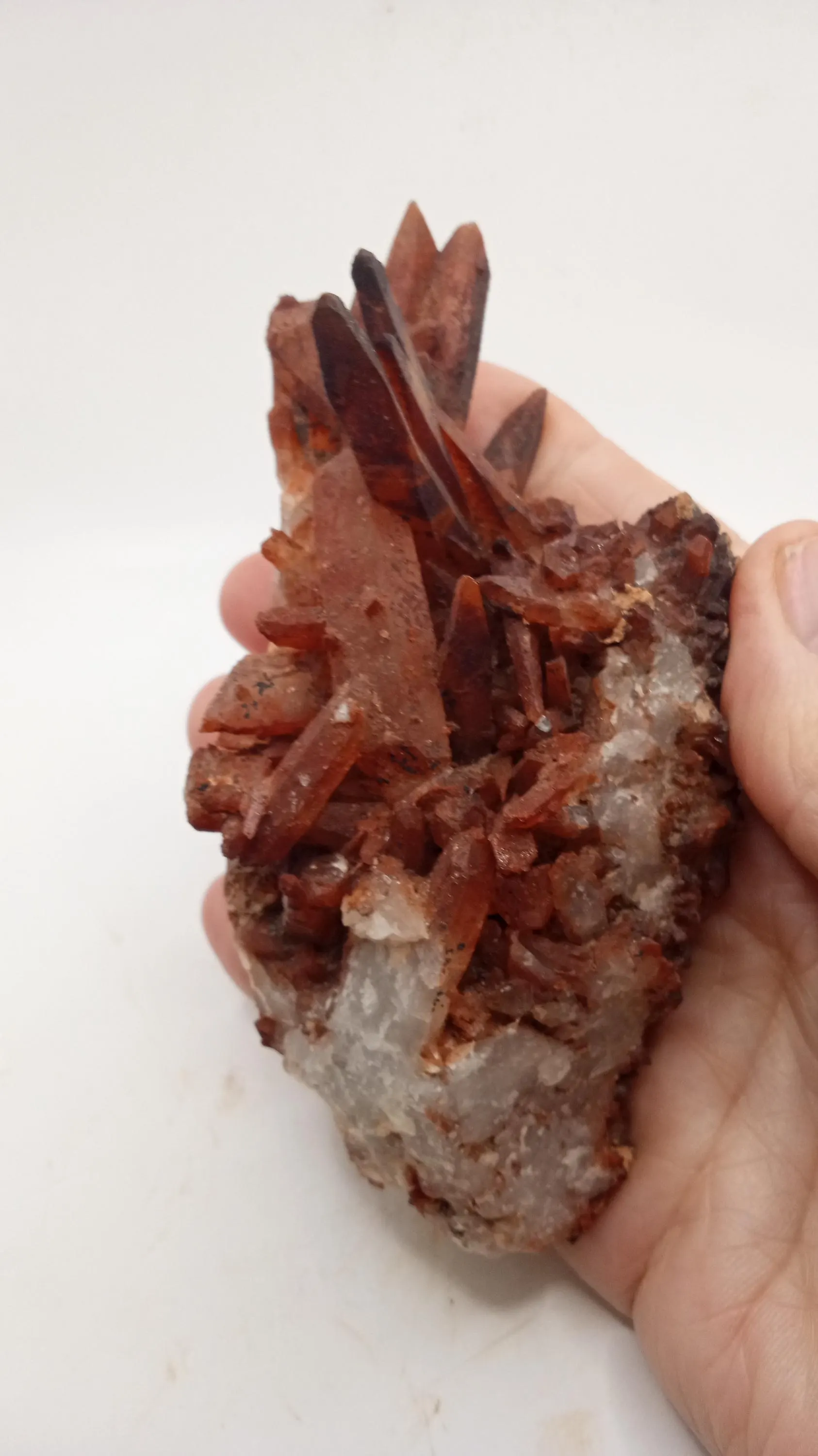 Stunning HQ Red Ferruginous Quartz w/ Points -  