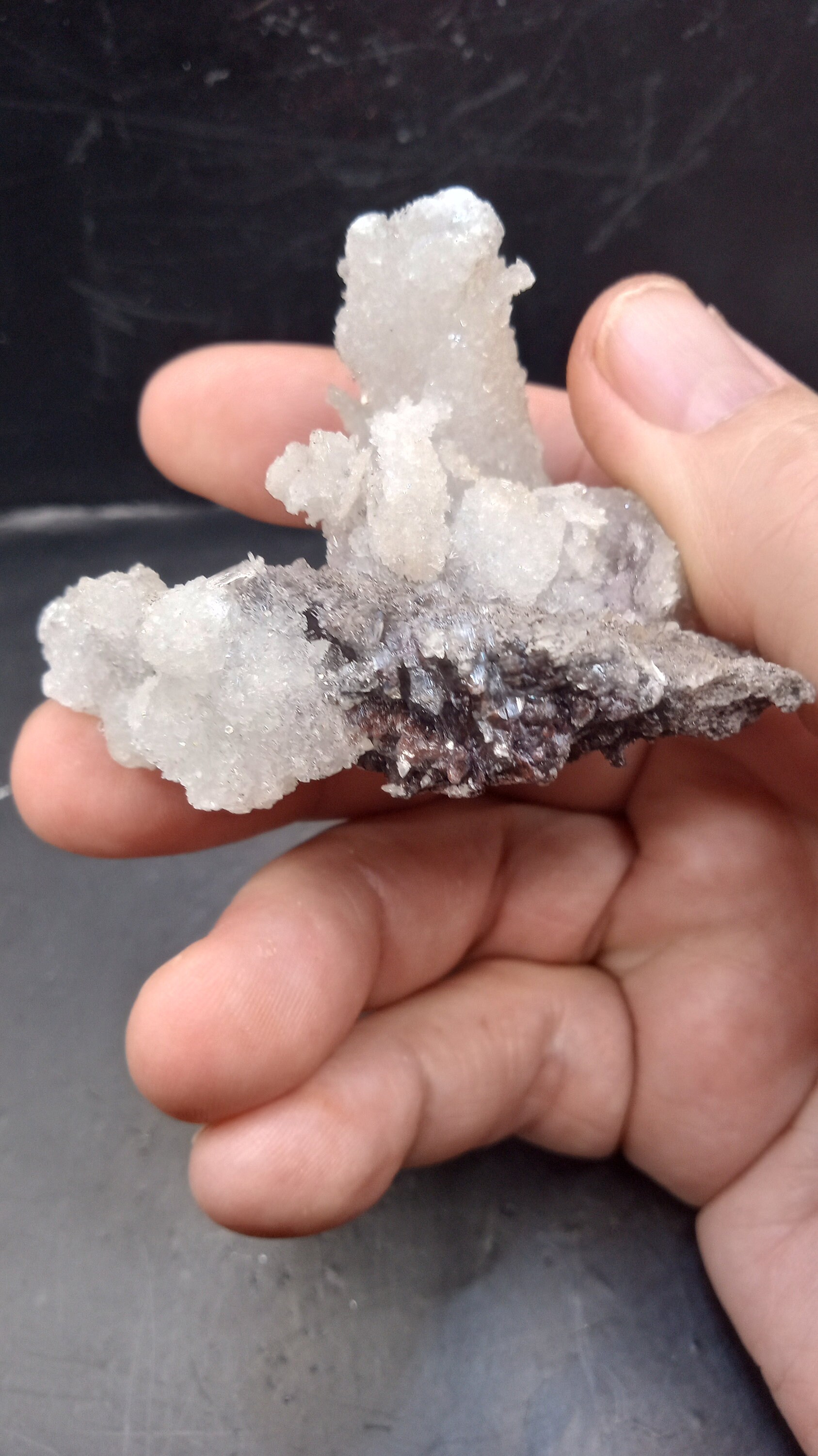 White Quartz Stalactite Crystal from Aurangabad, India.