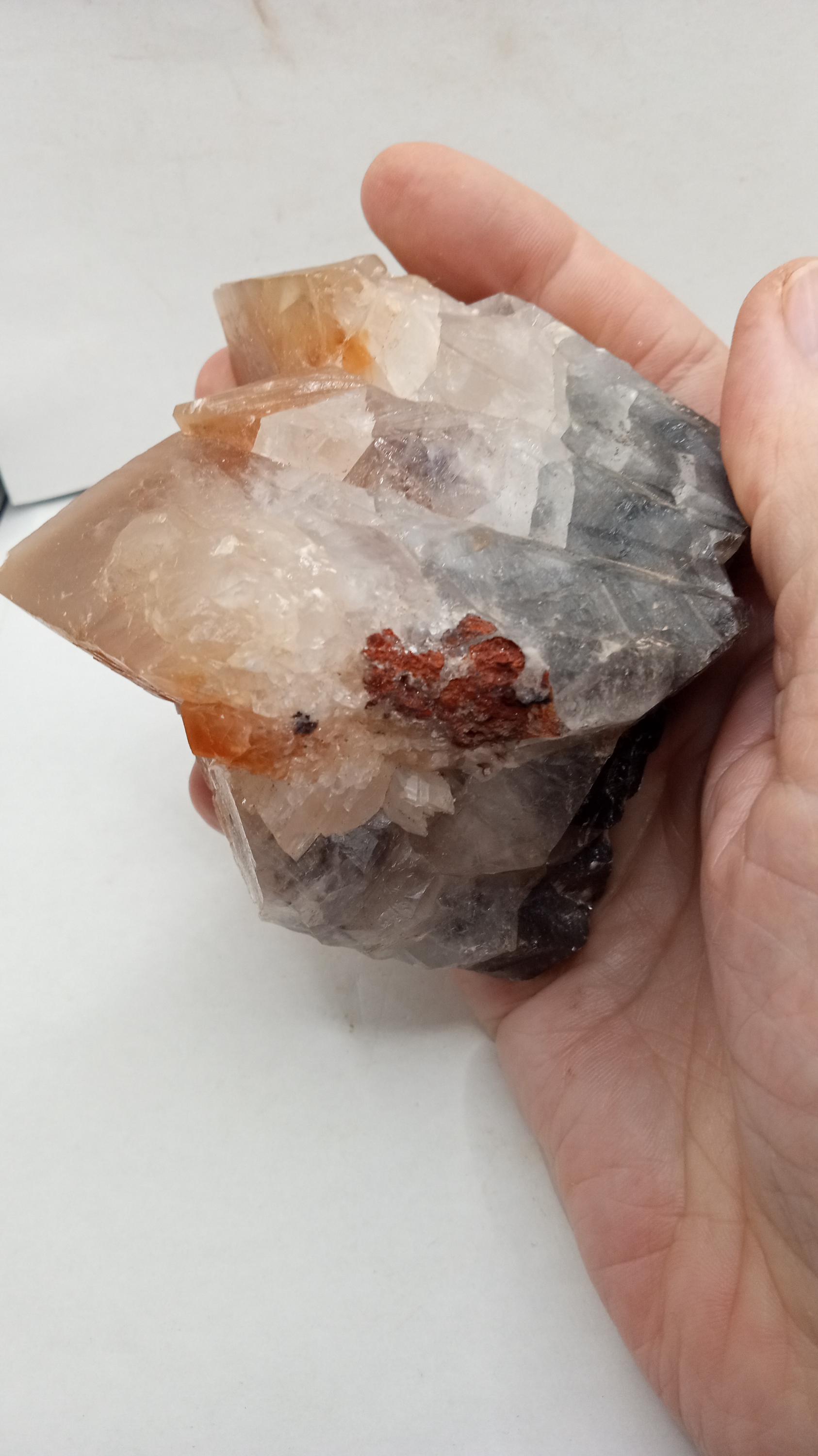 Calcite w/Quartz - Large Size - super smoth Specimen -