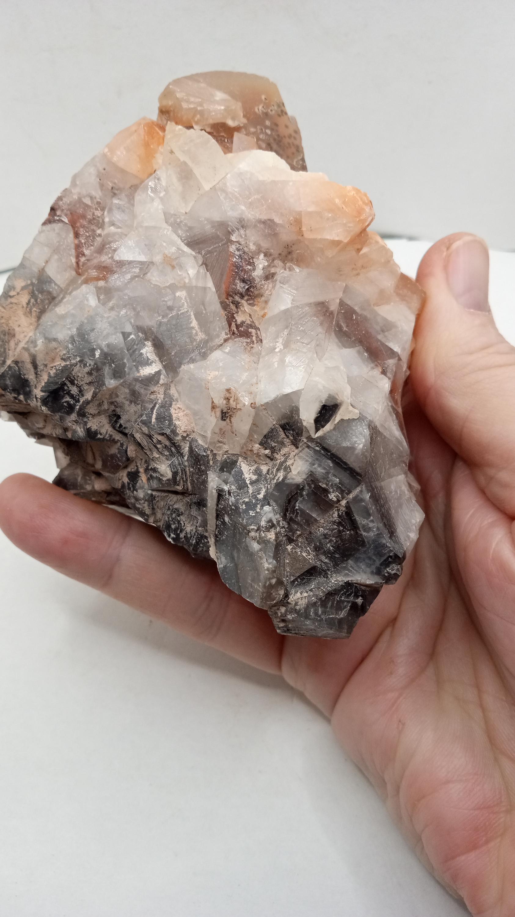 Calcite w/Quartz - Large Size - super smoth Specimen -