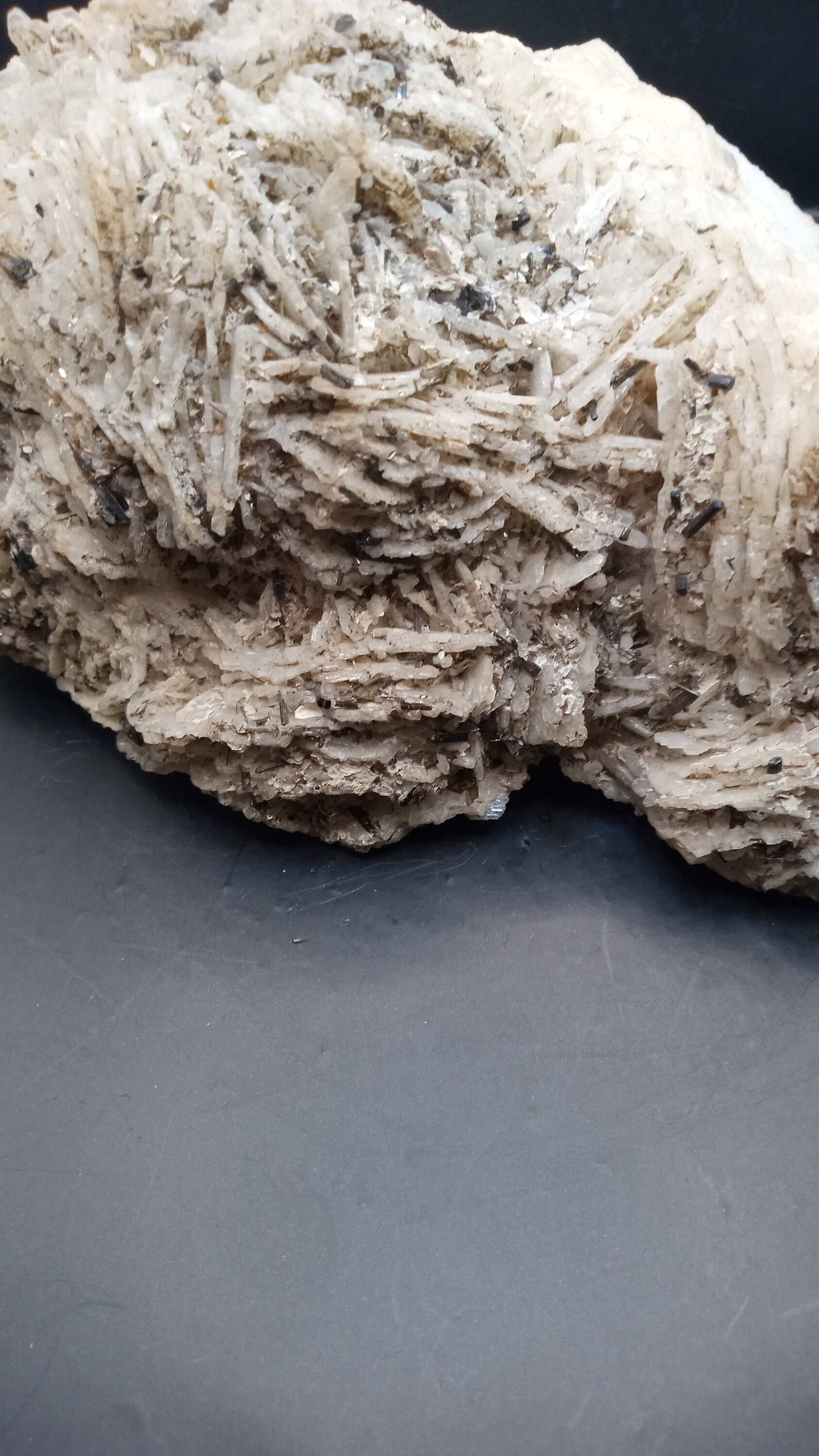 Bladed Baryte Dolomite Black Tourmaline 