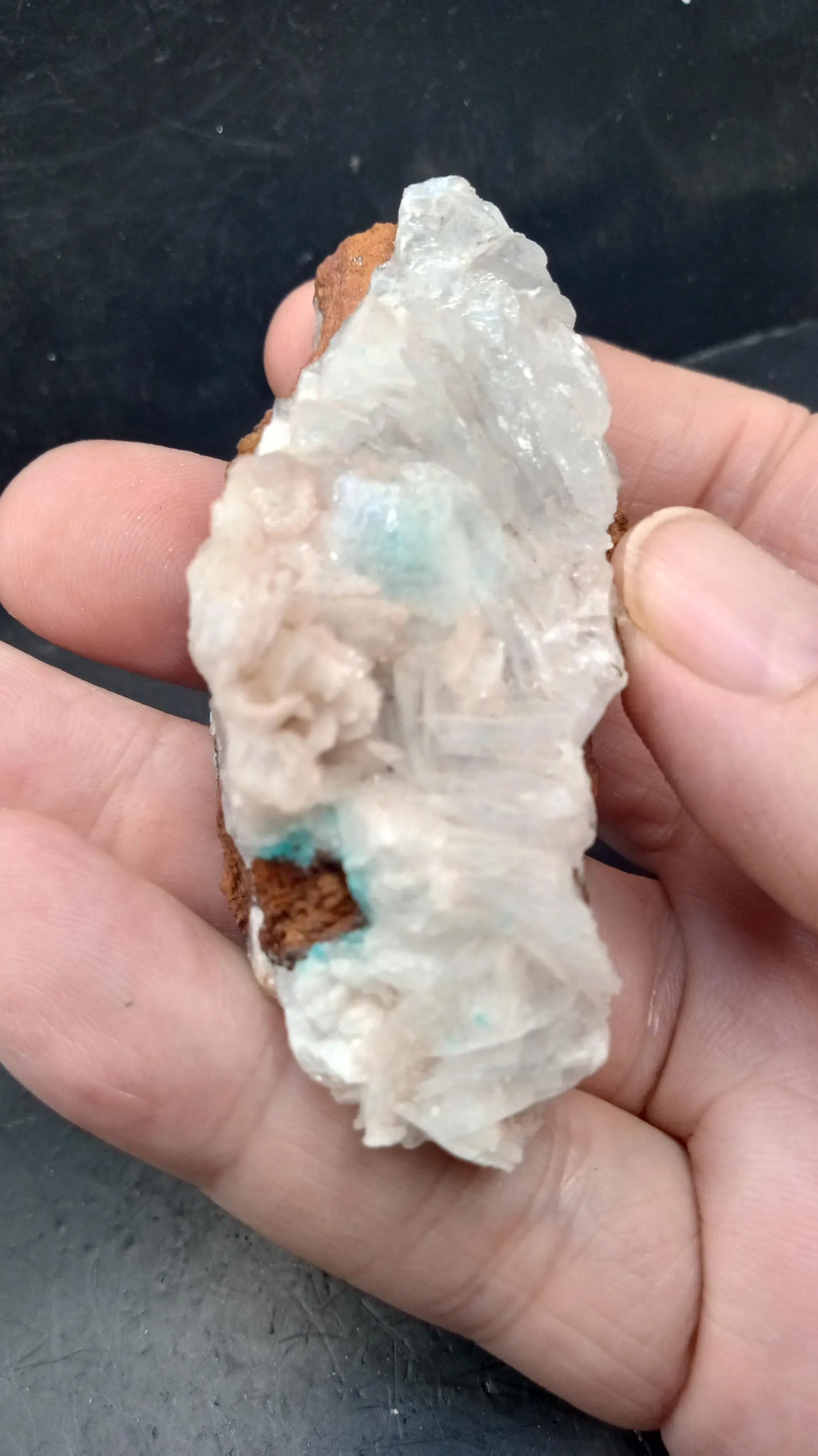 Stilbite with Hemimorphite Mineral Specimen