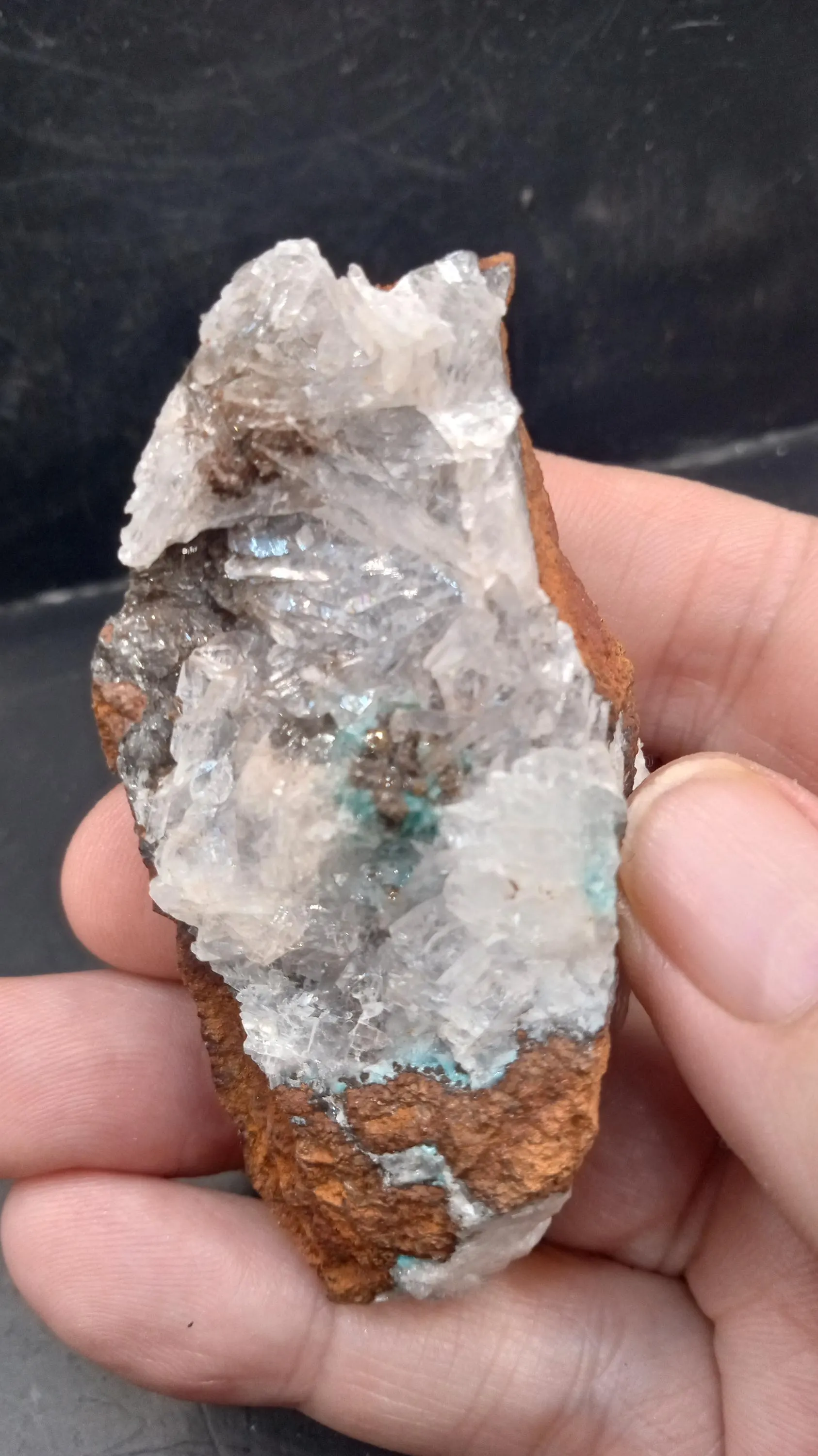 Stilbite with Hemimorphite Mineral Specimen