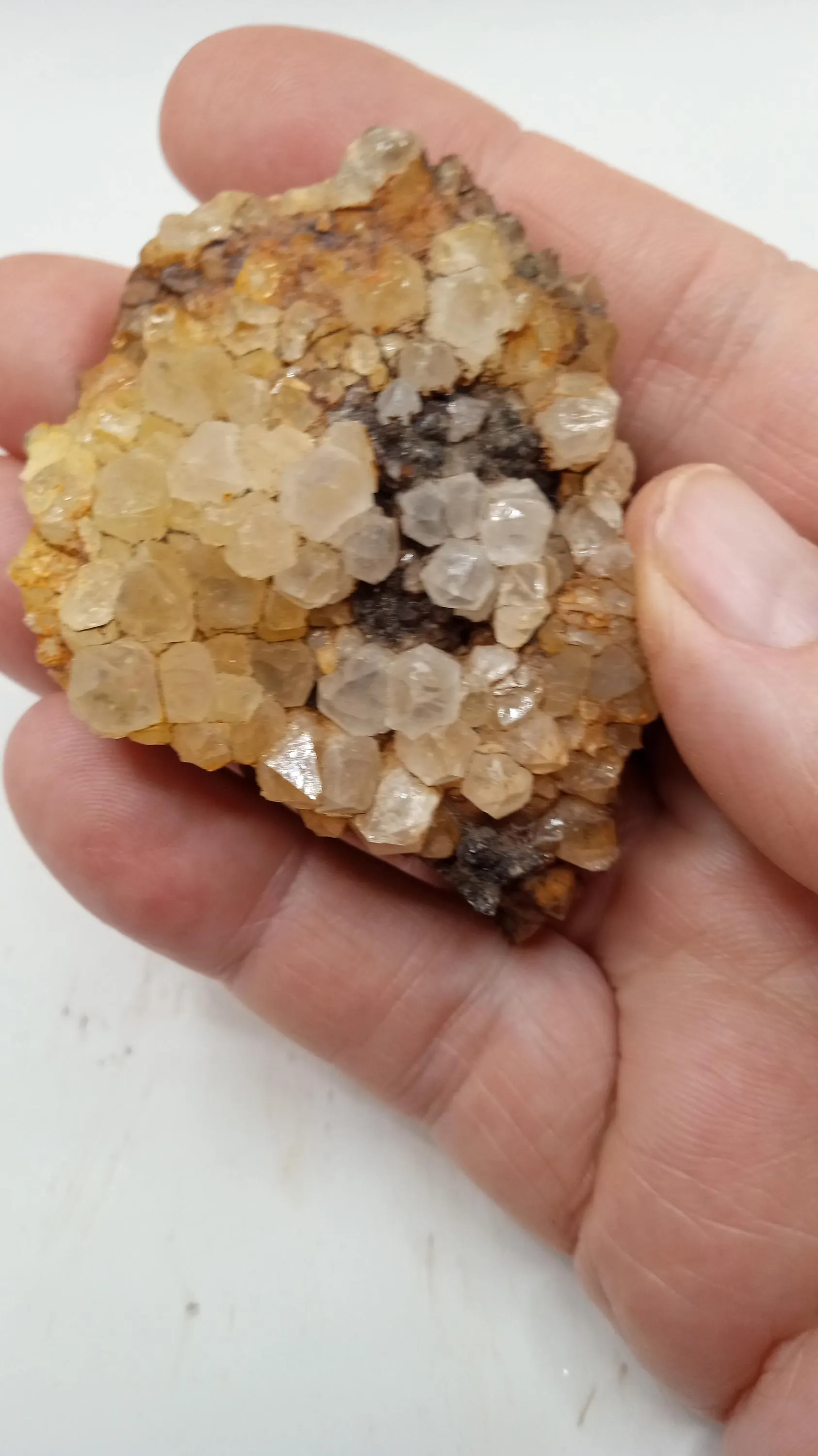 Ferruginous Quartz Crystals Mineral Specimen