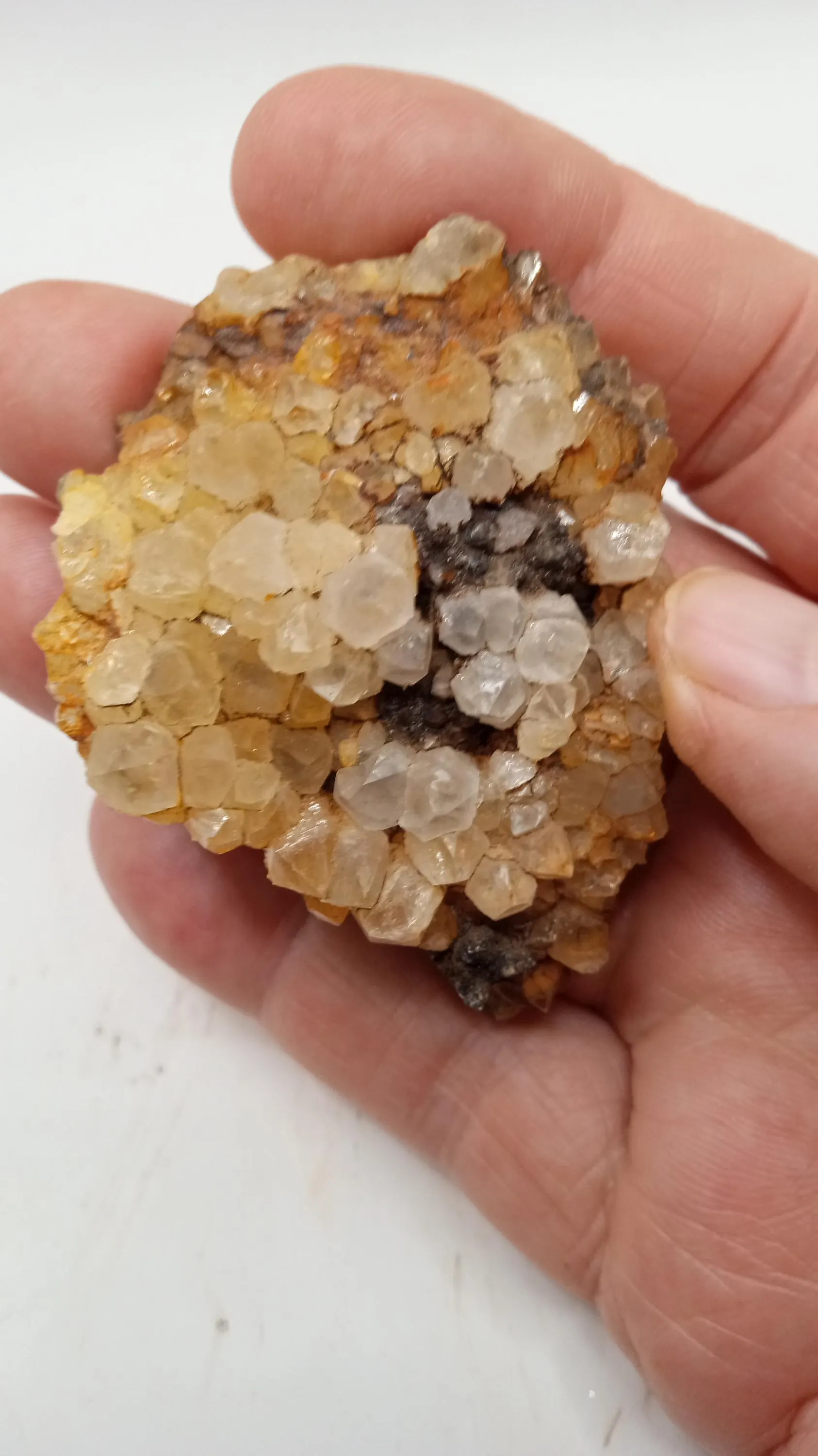 Ferruginous Quartz Crystals Mineral Specimen