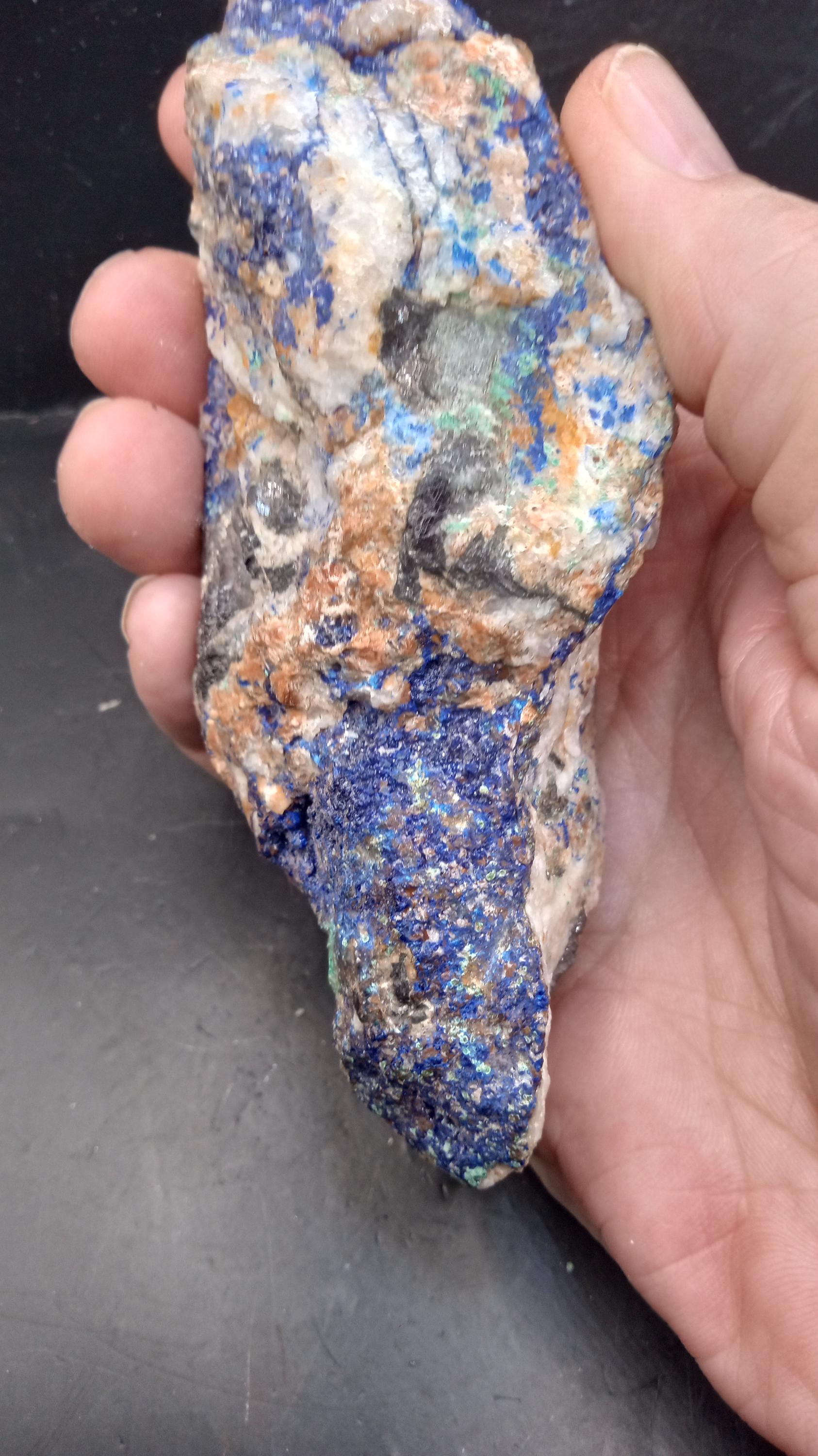 Beautiful Azurite Malachite Pyrite Specimen