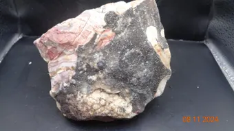 Crazy Lace Agate w/ Black Calcite Crystals -